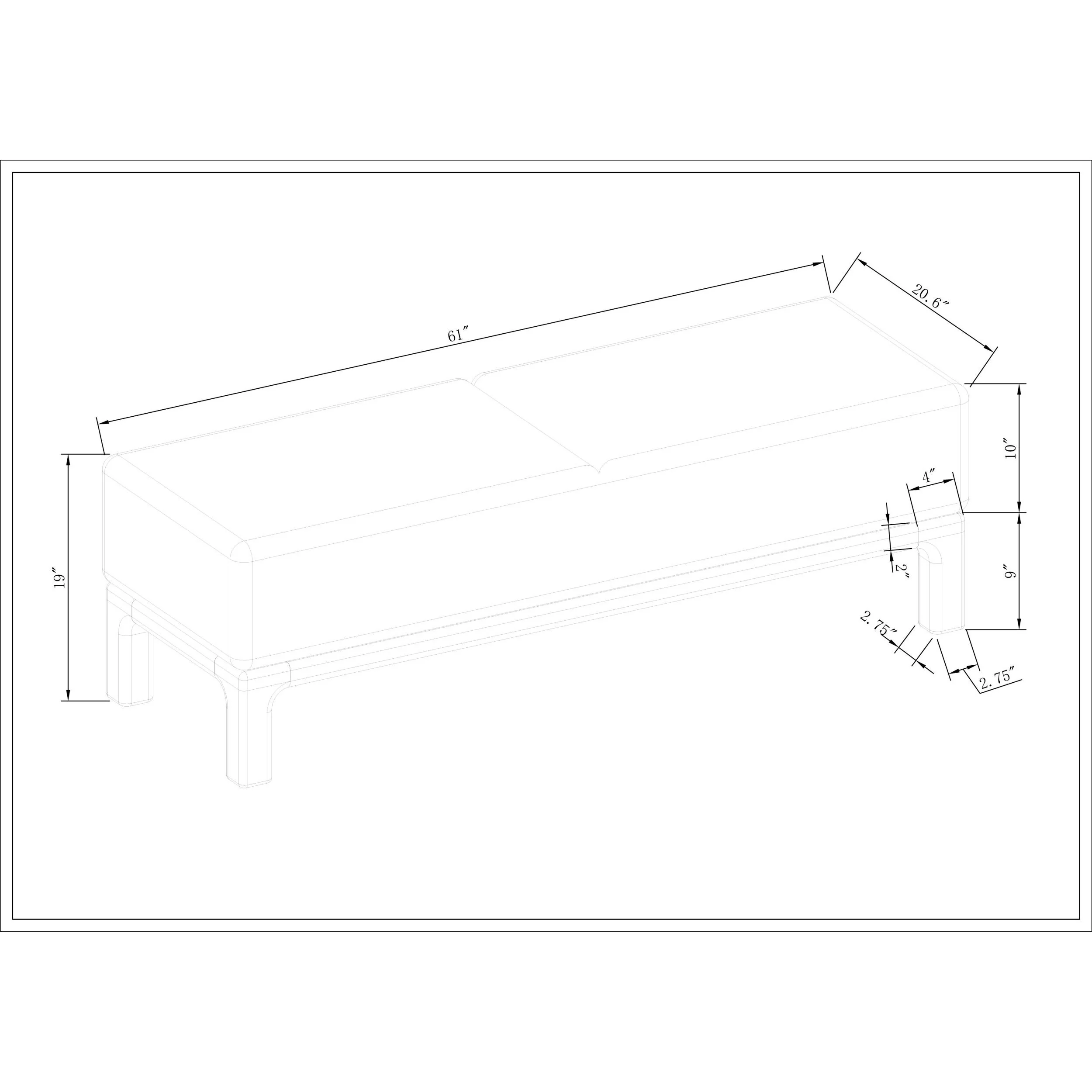 Becki Owens x SURYA Bradley Bench - Image 6
