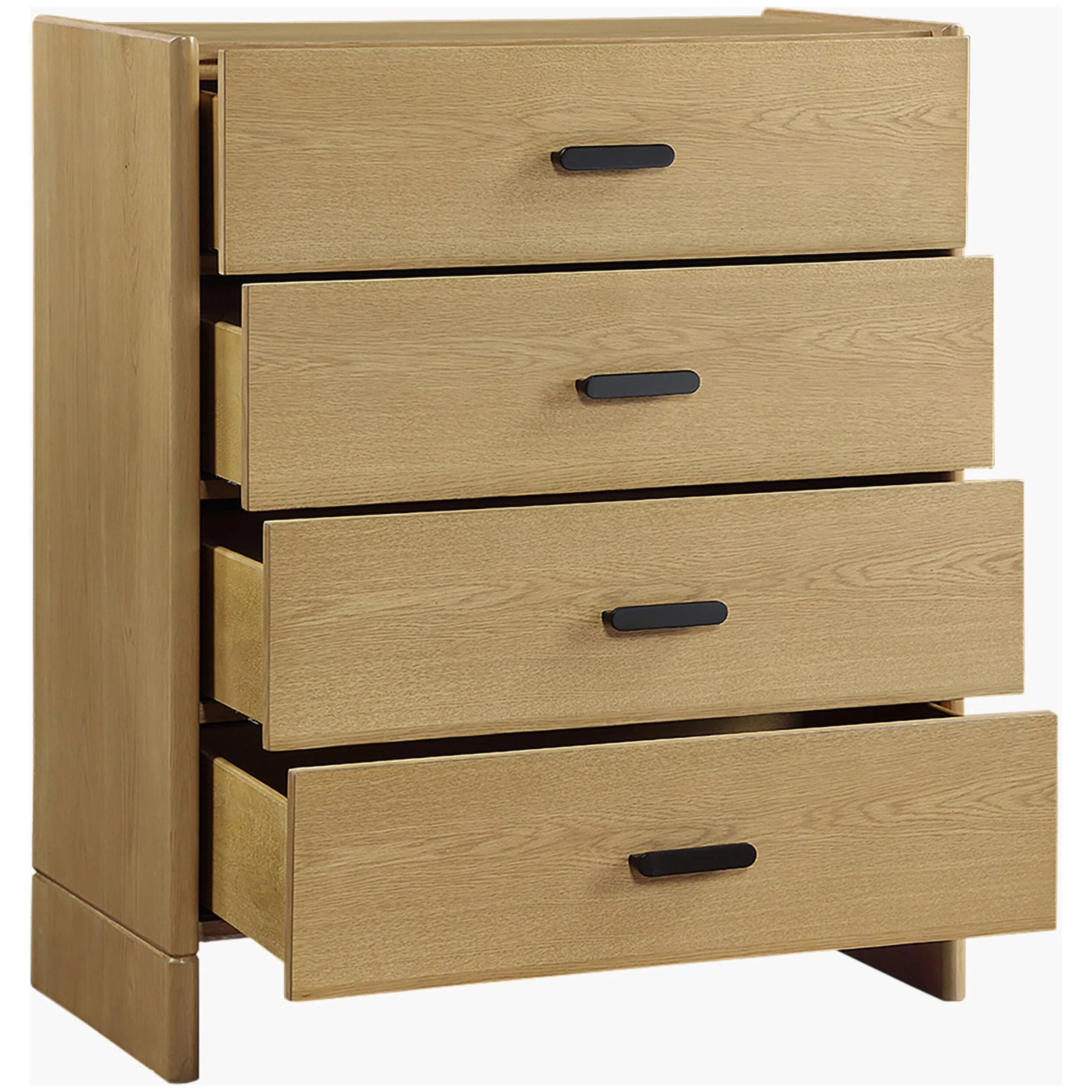 Surya Boda Modern Natural Oak 4 Drawer Dresser - Image 3