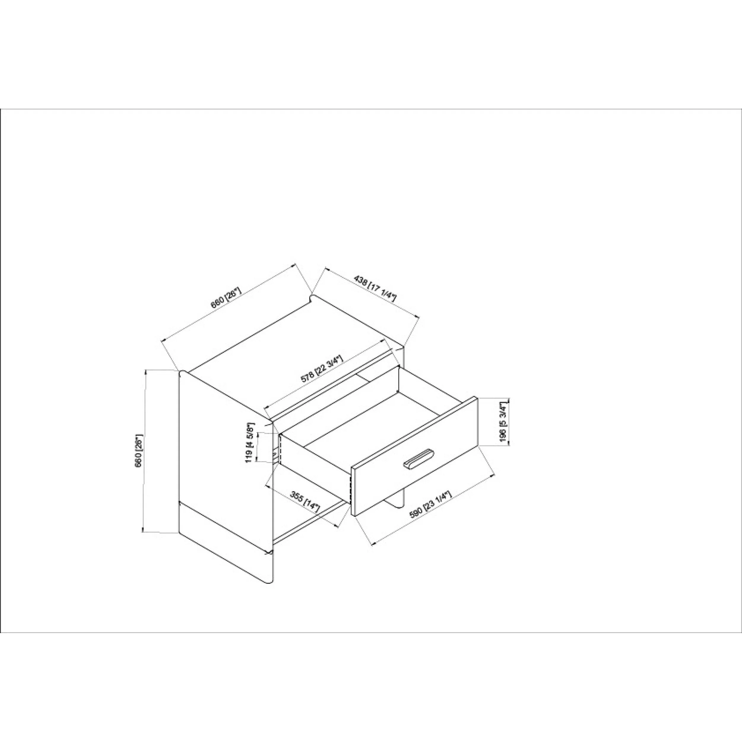 Surya Boda Modern Natural Oak Nightstand - Image 5