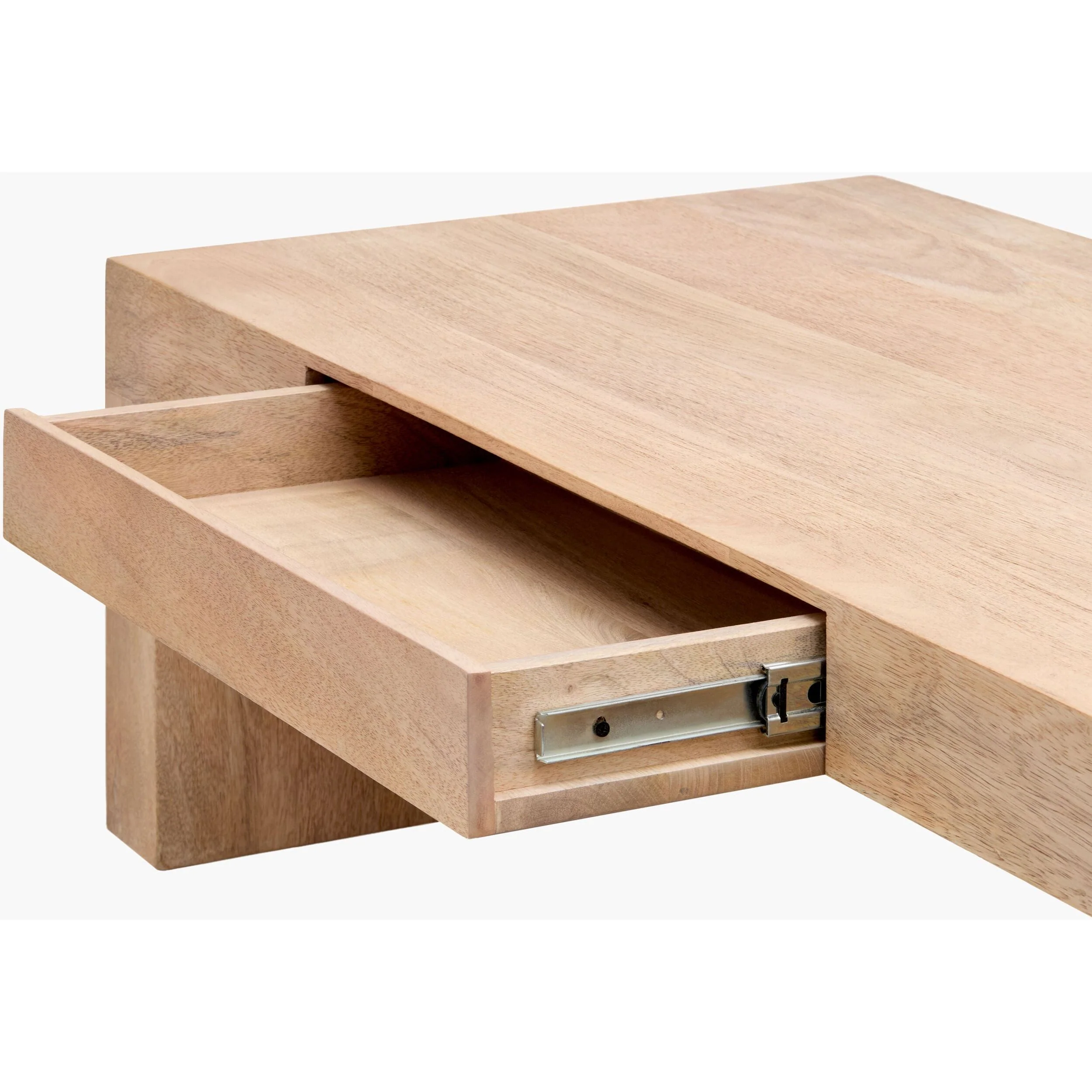 Surya Coburn Modern Brown Laquered Mango Wood Coffee Table - Image 5