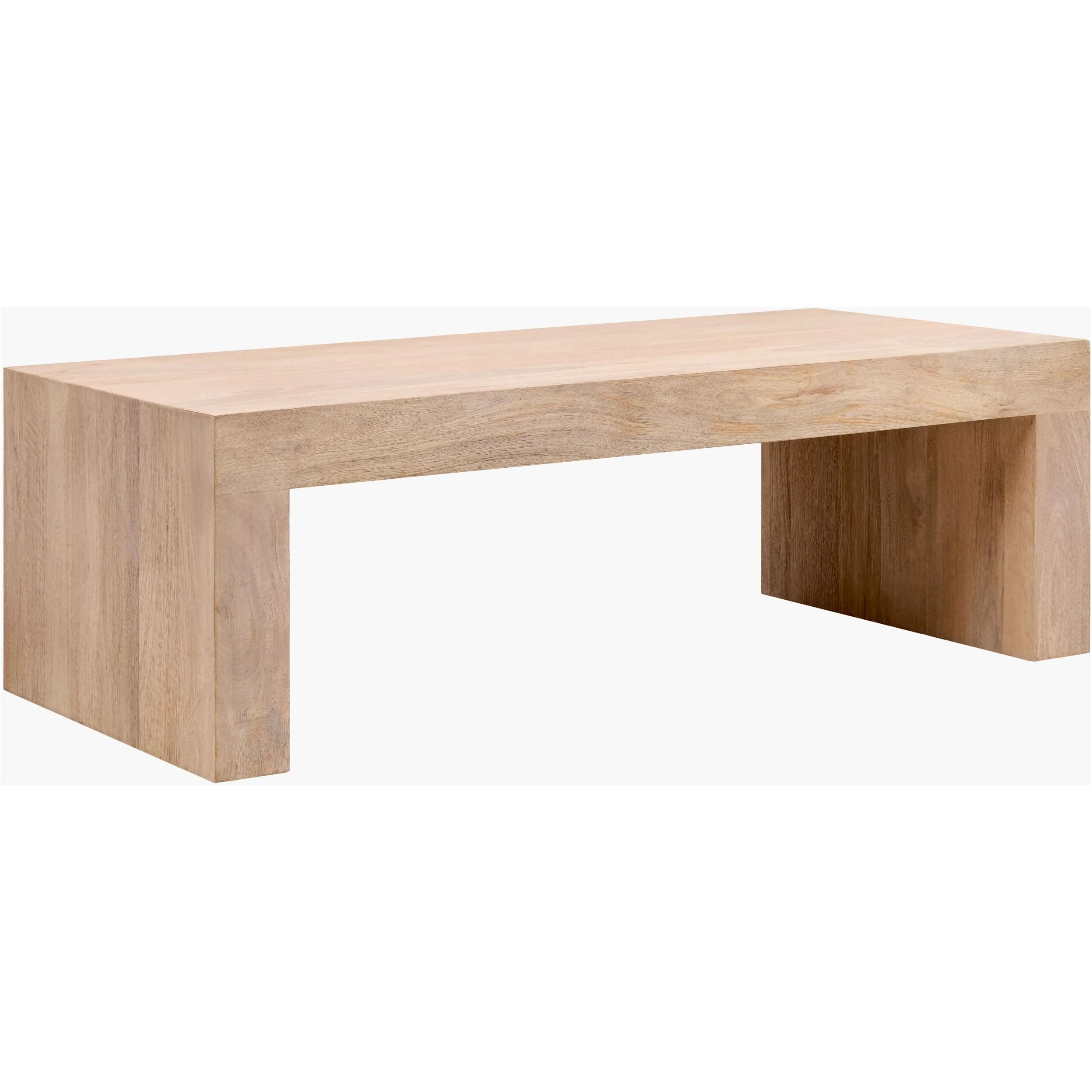 Surya Coburn Modern Brown Laquered Mango Wood Coffee Table - Image 7