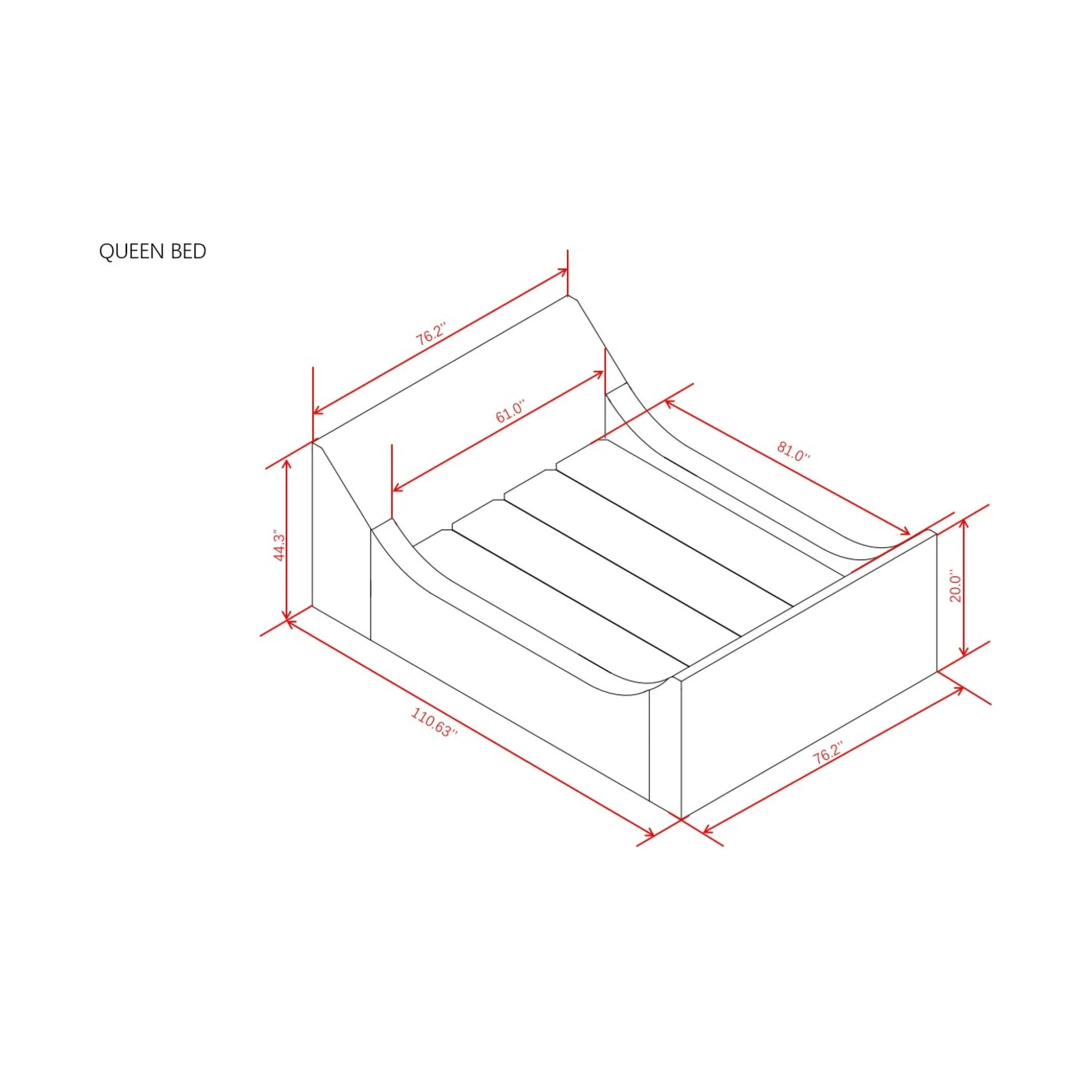 Surya Purcel Modern Upholstered Bed ~ Available in Queen and King Sizes - Image 4