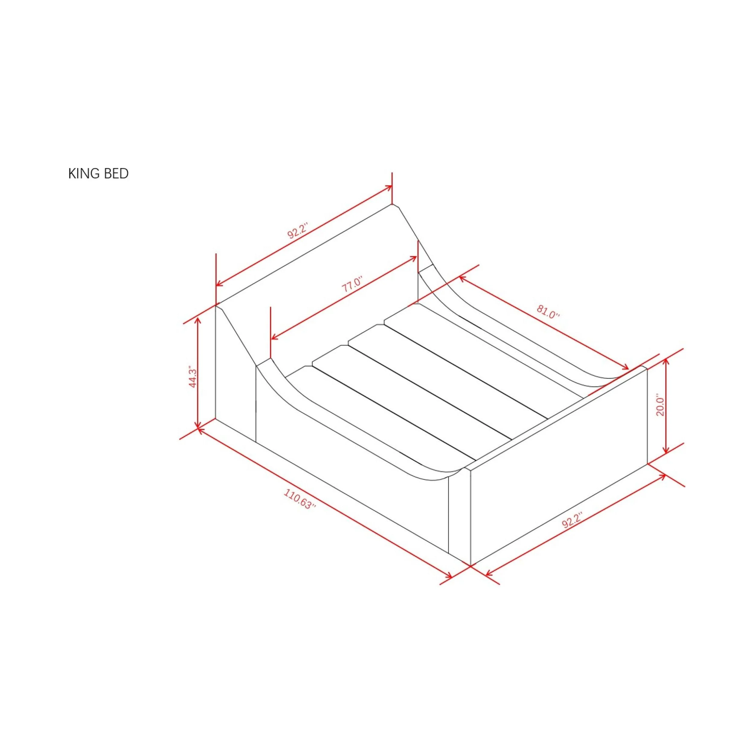 Surya Purcel Modern Upholstered Bed ~ Available in Queen and King Sizes - Image 5