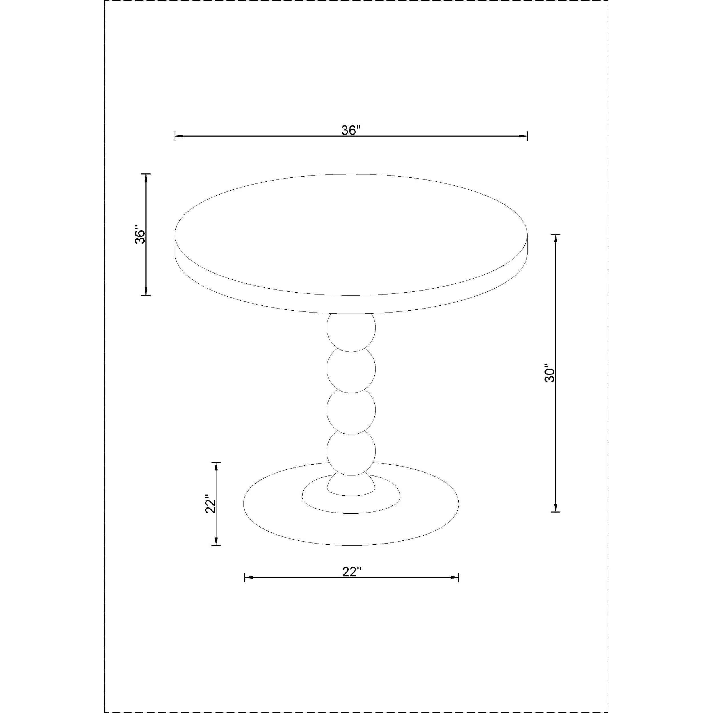 Surya Del Ray Stained Ash Wood 36” Round Dining Table - Image 3