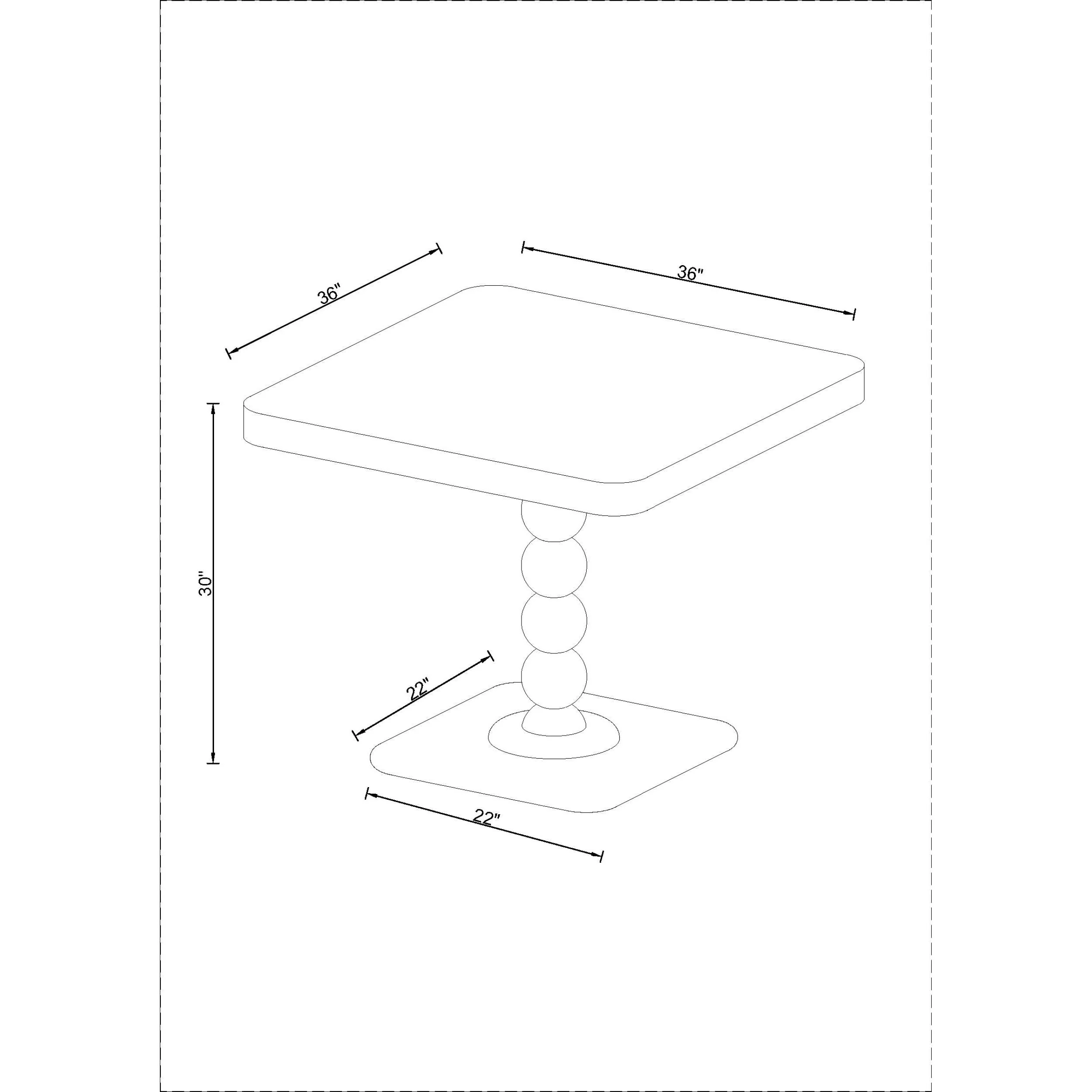 Surya Del Ray Stained Ash Wood Dining Table - Image 3