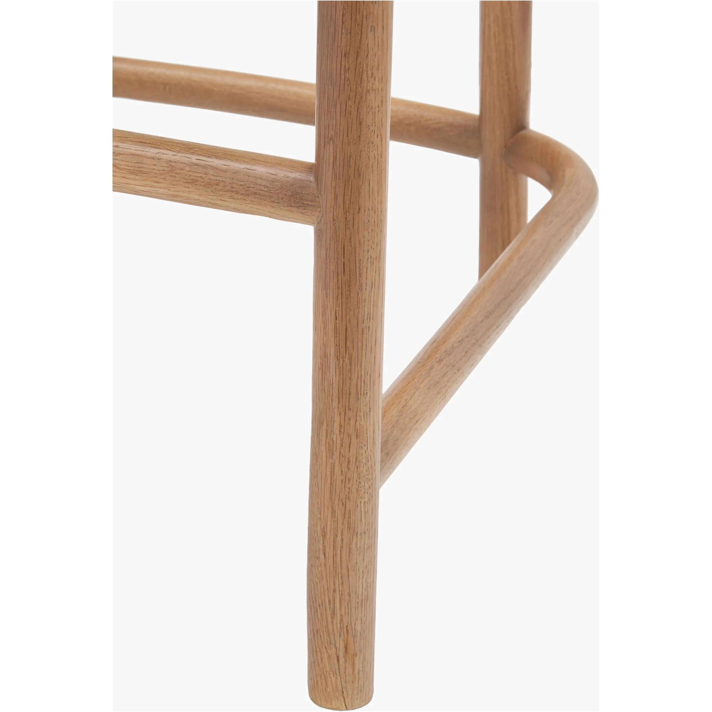 Surya Keating Modern Wheat Oak Barstool With Cushioned Seat - Image 2