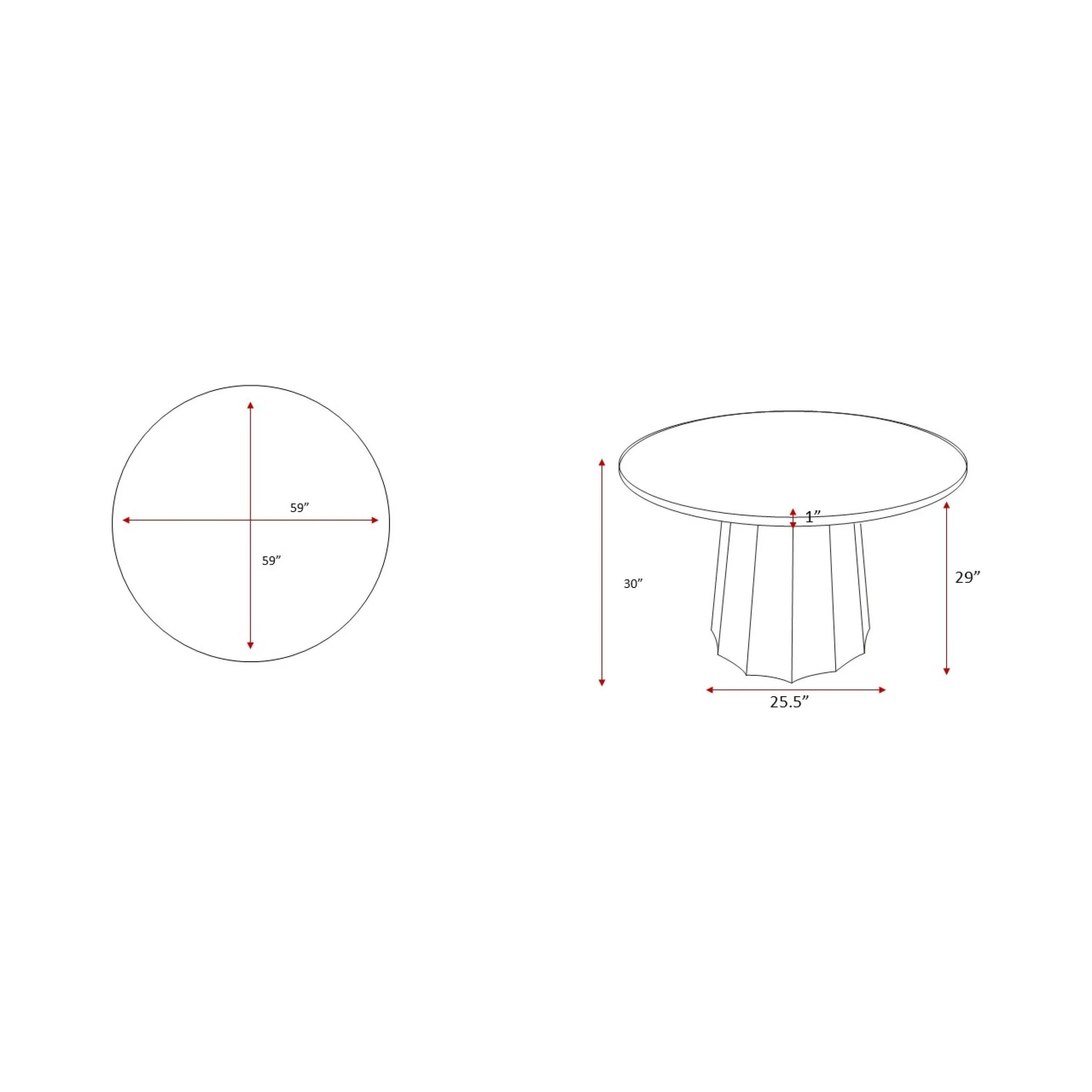 Surya Linus Modern Black Marble Top With Dark Mango Wood 47” Round Dining Table - Image 6
