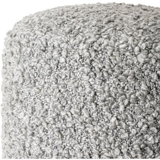 Surya Mohave Modern Gray Bouclé Round Pouf Ottoman MHPF-001 - Image 2