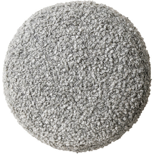 Surya Mohave Modern Gray Bouclé Round Pouf Ottoman MHPF-001 - Image 3