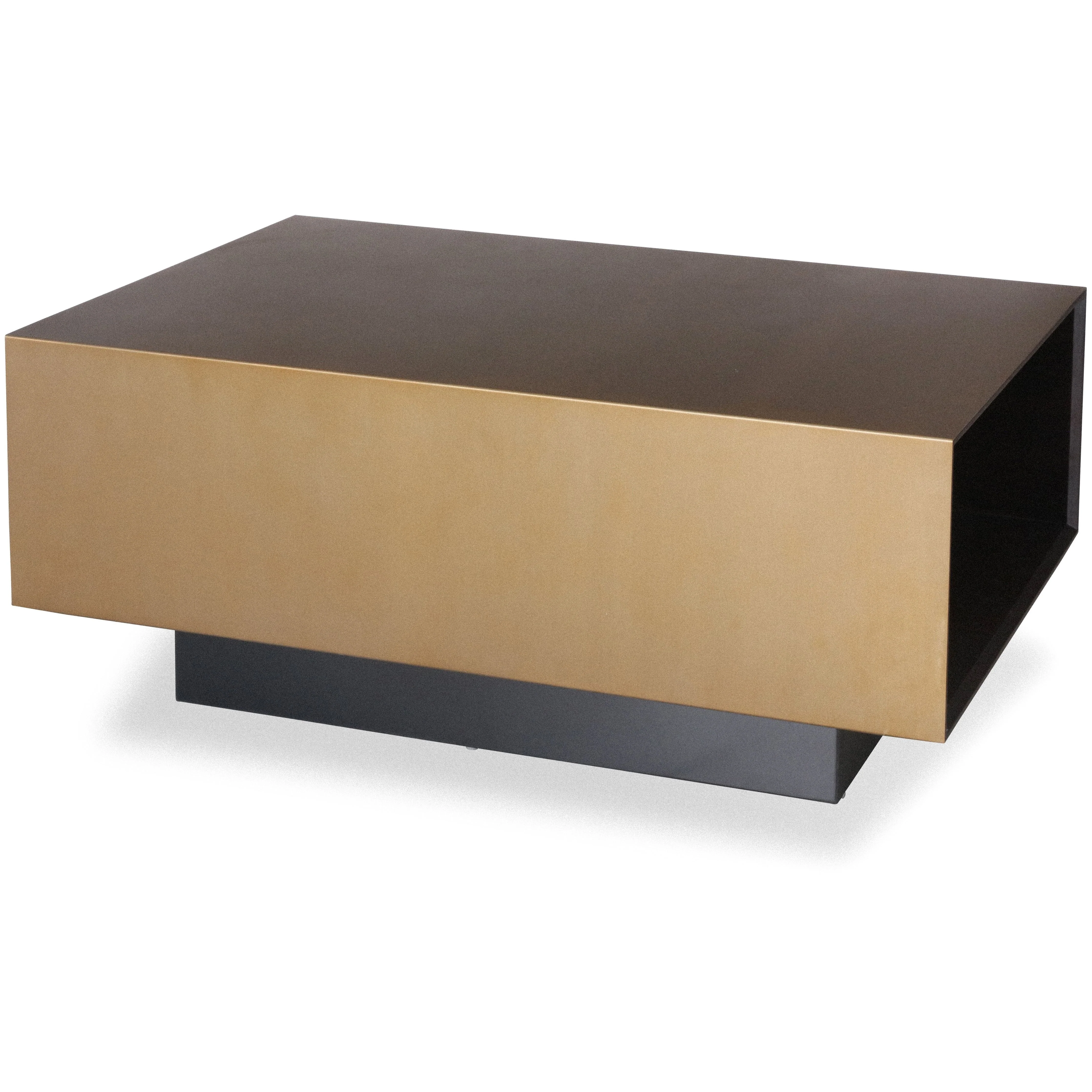 Surya Peaceful Modern Gold and Black Coffee Table