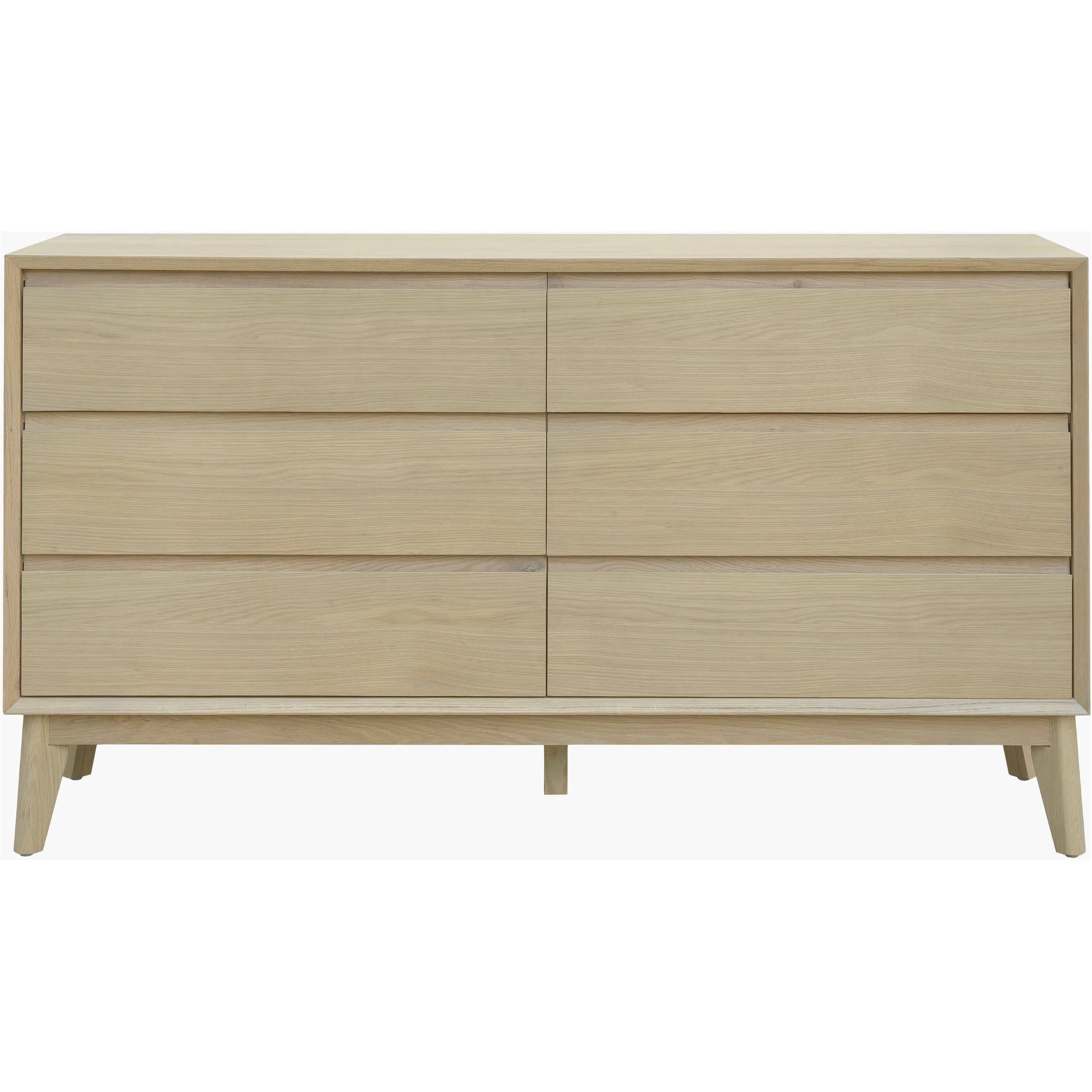Surya Pryce Modern Light Natural Oak 6 Drawer Dresser - Image 3