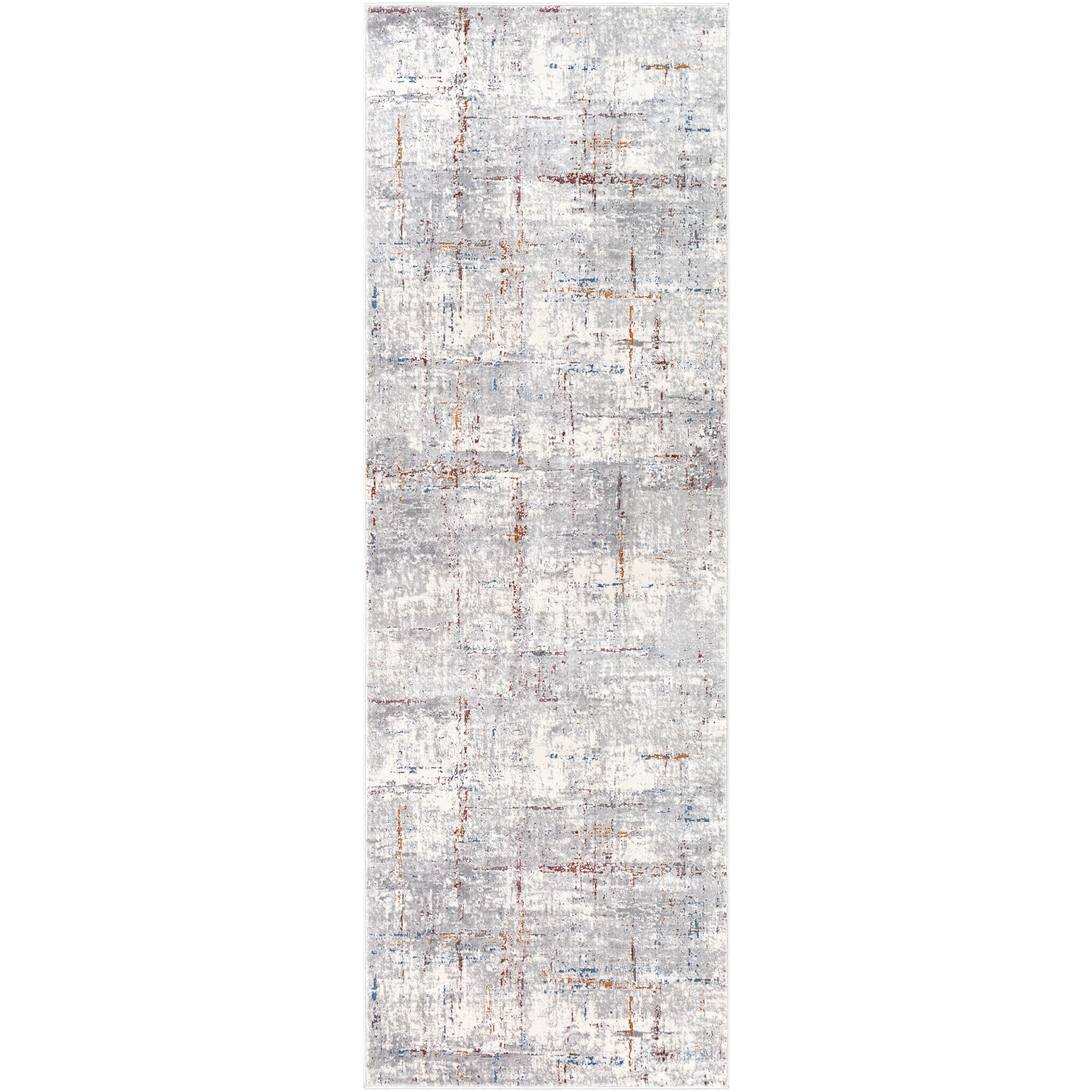 Surya Rugs Aisha Collection Charcoal, Gray, Dark Blue, Off White, Burgundy & Burnt Orange Area Rug AIS-2317 - Image 2