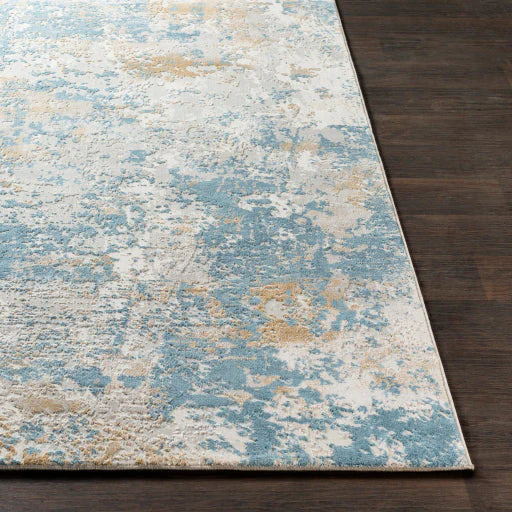 Surya Rugs Aisha Collection Light Blue, Mustard, Light Gray & Off White Area Rug AIS-2302 - Image 3
