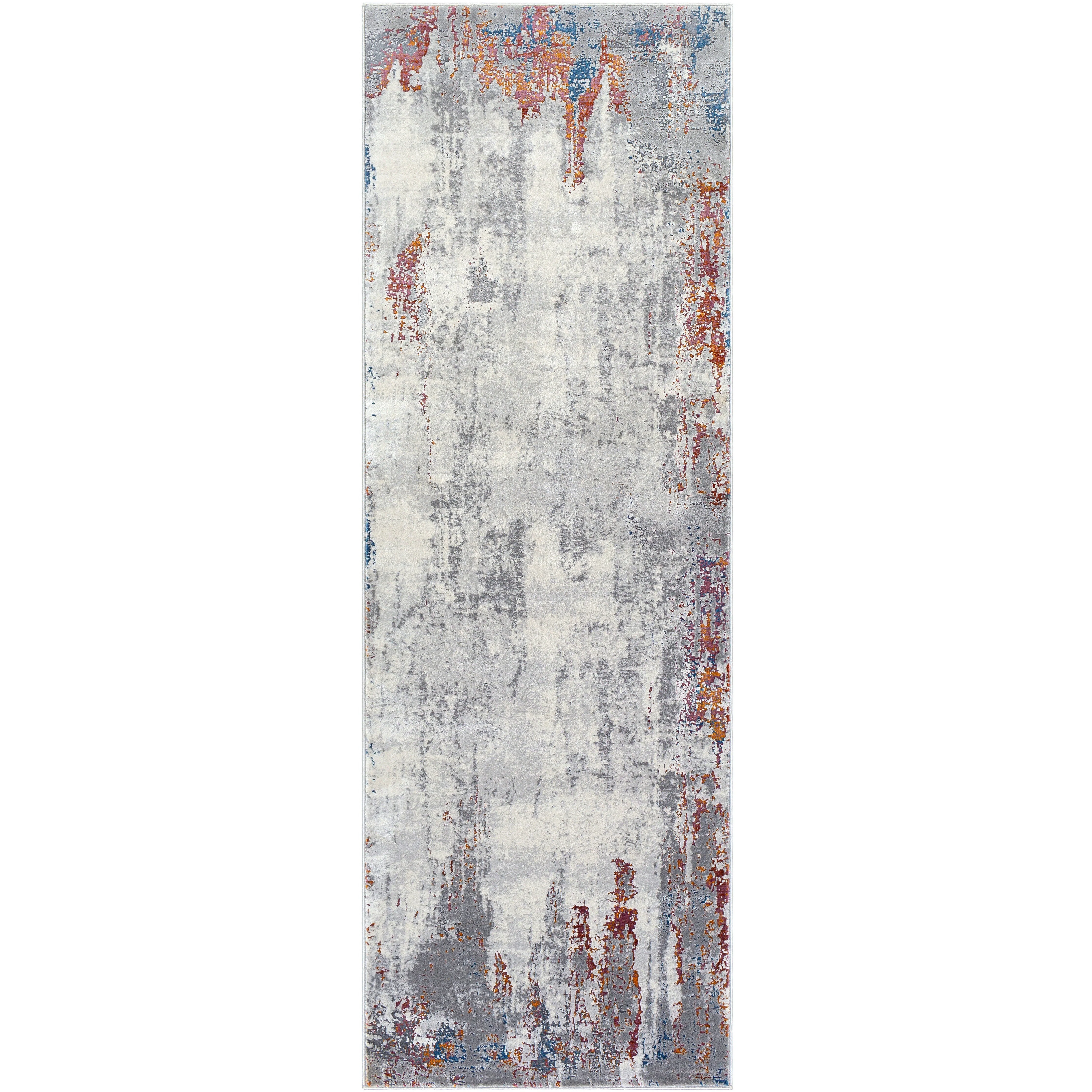 Surya Rugs Aisha Collection Charcoal, Light Gray, Lavender, Gray, Off White & Brick Red Area Rug AIS-2315 - Image 3