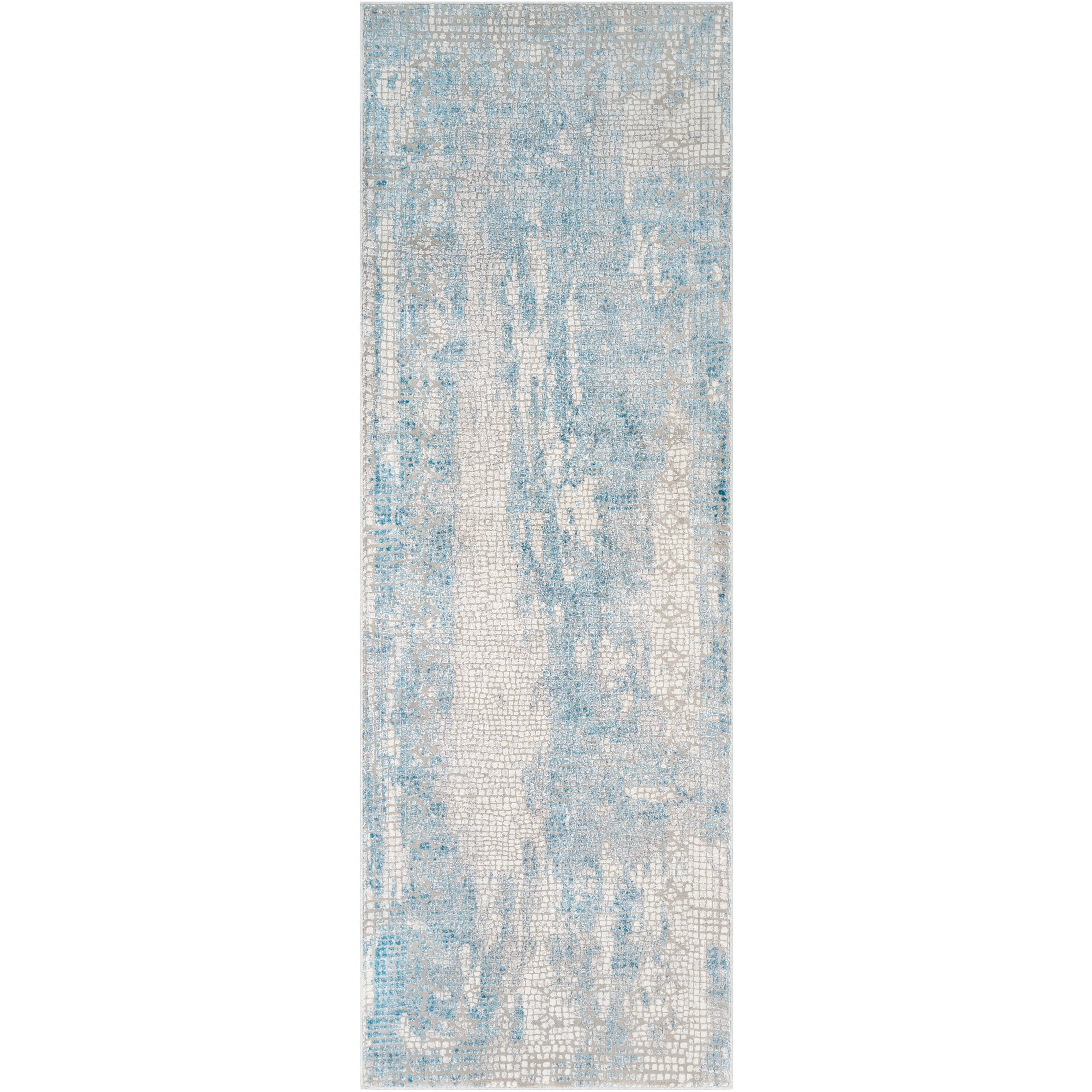 Surya Rugs Aisha Collection Light Blue, Gray & Off White Area Rug AIS-2301 - Image 2