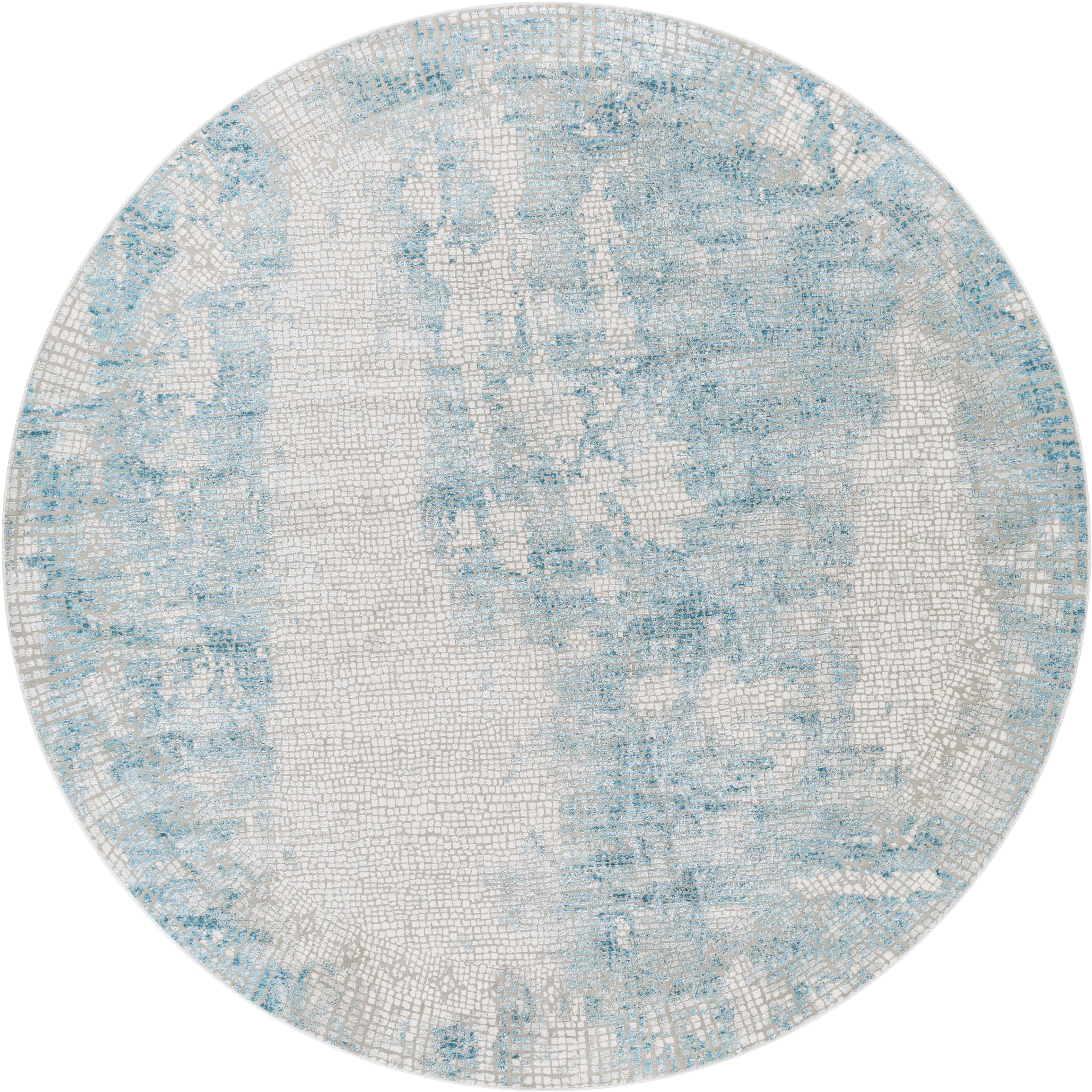 Surya Rugs Aisha Collection Light Blue, Gray & Off White Area Rug AIS-2301 - Image 3
