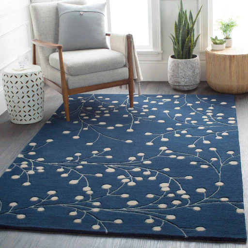 Surya Rugs Athena Collection Ink Blue & Tan Area Rug ATH-5156 - Image 6
