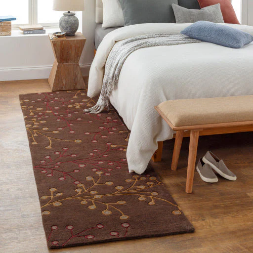 Surya Rugs Athena Collection Dark Brown, Burgundy & Brown Area Rug ATH-5052