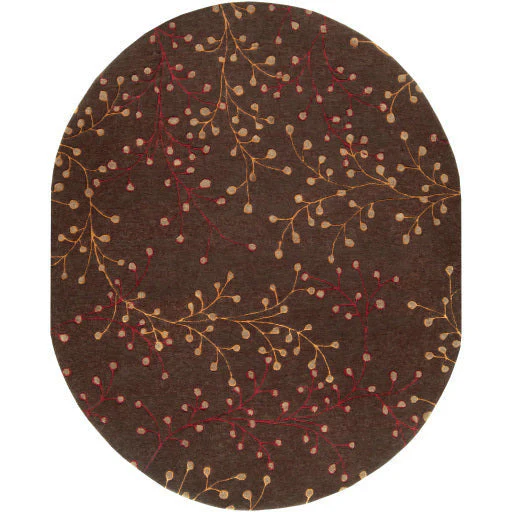 Surya Rugs Athena Collection Dark Brown, Burgundy & Brown Area Rug ATH-5052 - Image 10