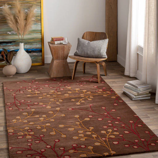 Surya Rugs Athena Collection Dark Brown, Burgundy & Brown Area Rug ATH-5052 - Image 13