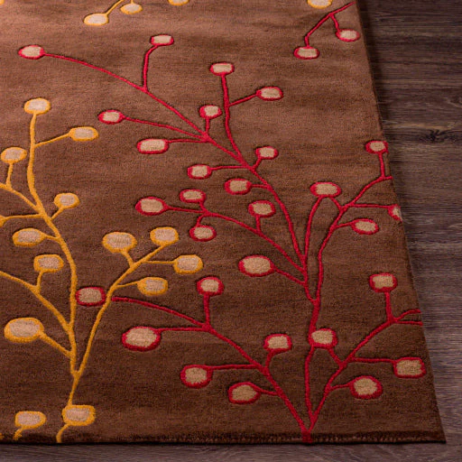 Surya Rugs Athena Collection Dark Brown, Burgundy & Brown Area Rug ATH-5052 - Image 5