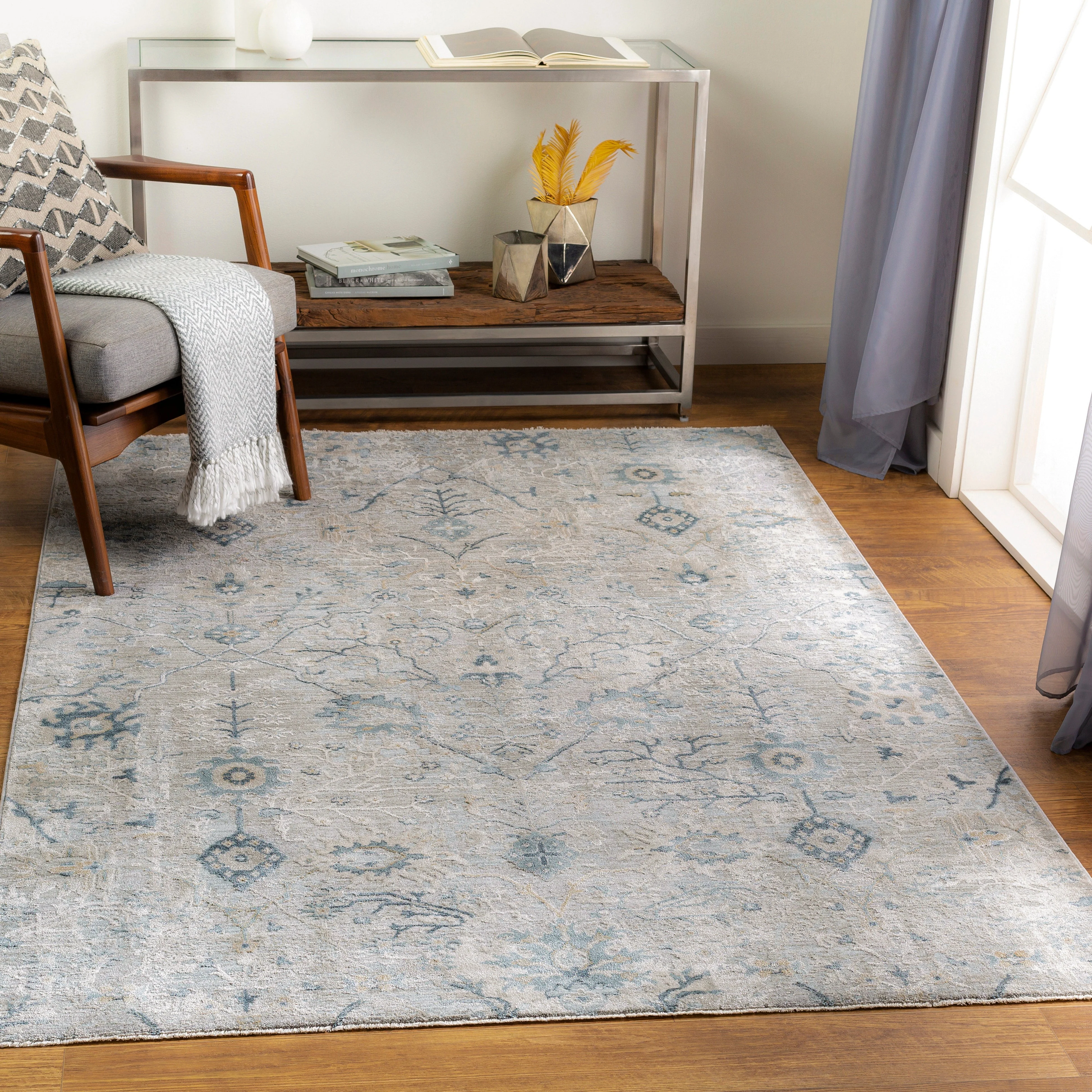Surya Rugs Brunswick Collection Area Rug Dusty Sage, Light Beige, Taupe, Gray & Teal BWK-2316 - Image 2