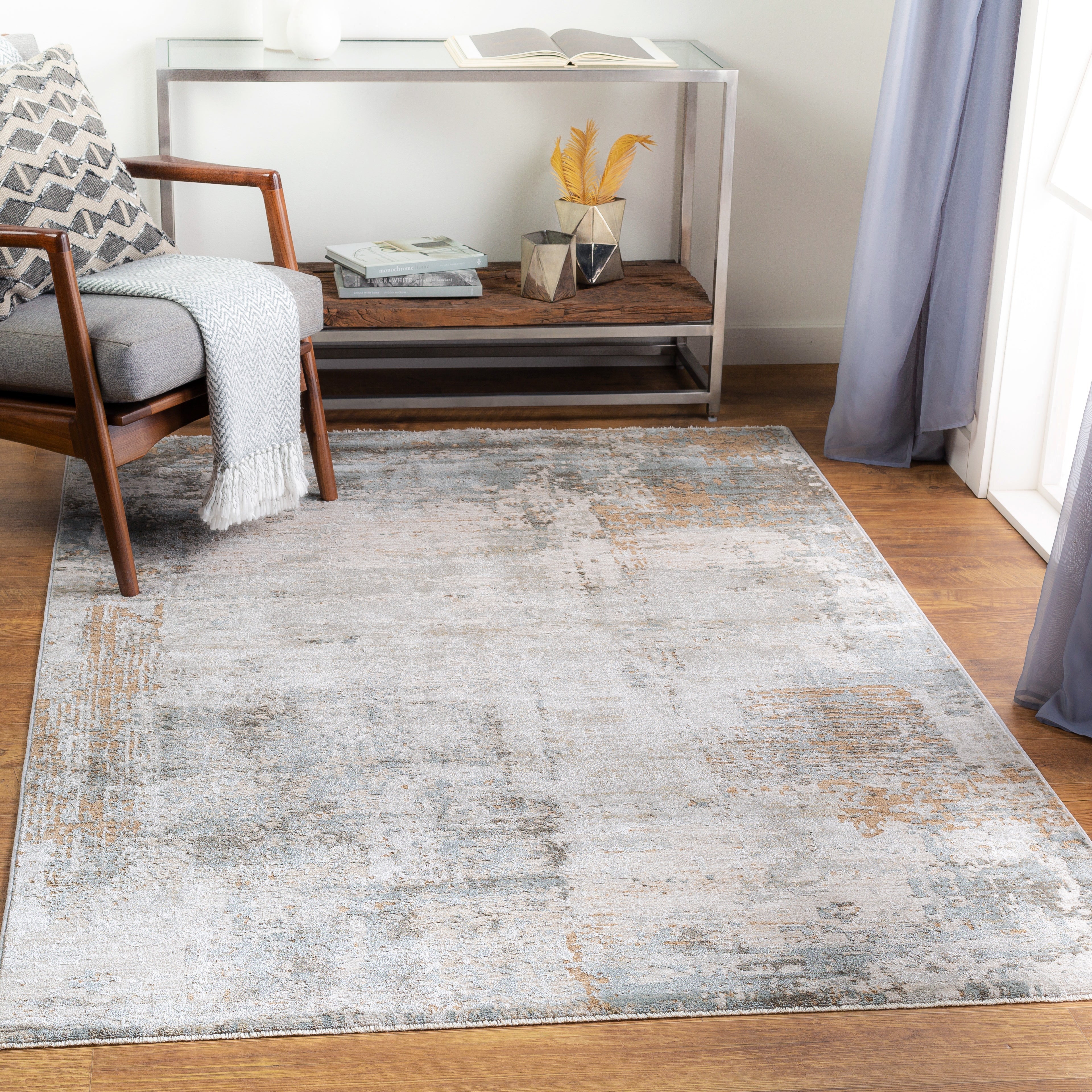 Surya Rugs Brunswick Collection Dusty Sage, Charcoal, Olive, Light Gray, Taupe, White & Teal Area Rug BWK-2303 - Image 2