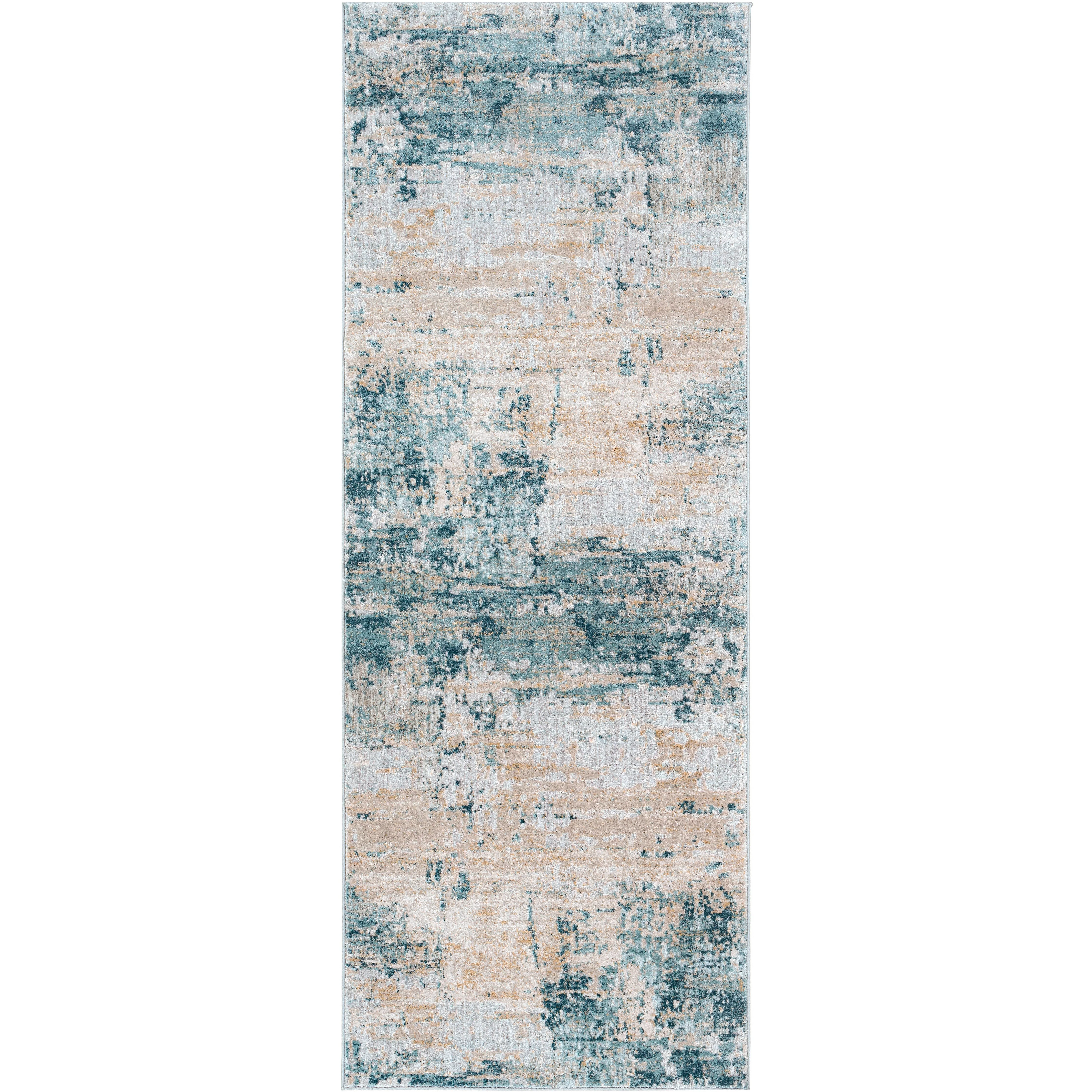 Surya Rugs Brunswick Collection Dusty Sage, Light Gray, Olive, Pale Blue, Taupe, Teal, White & Navy Area Rug BWK-2302 - Image 3