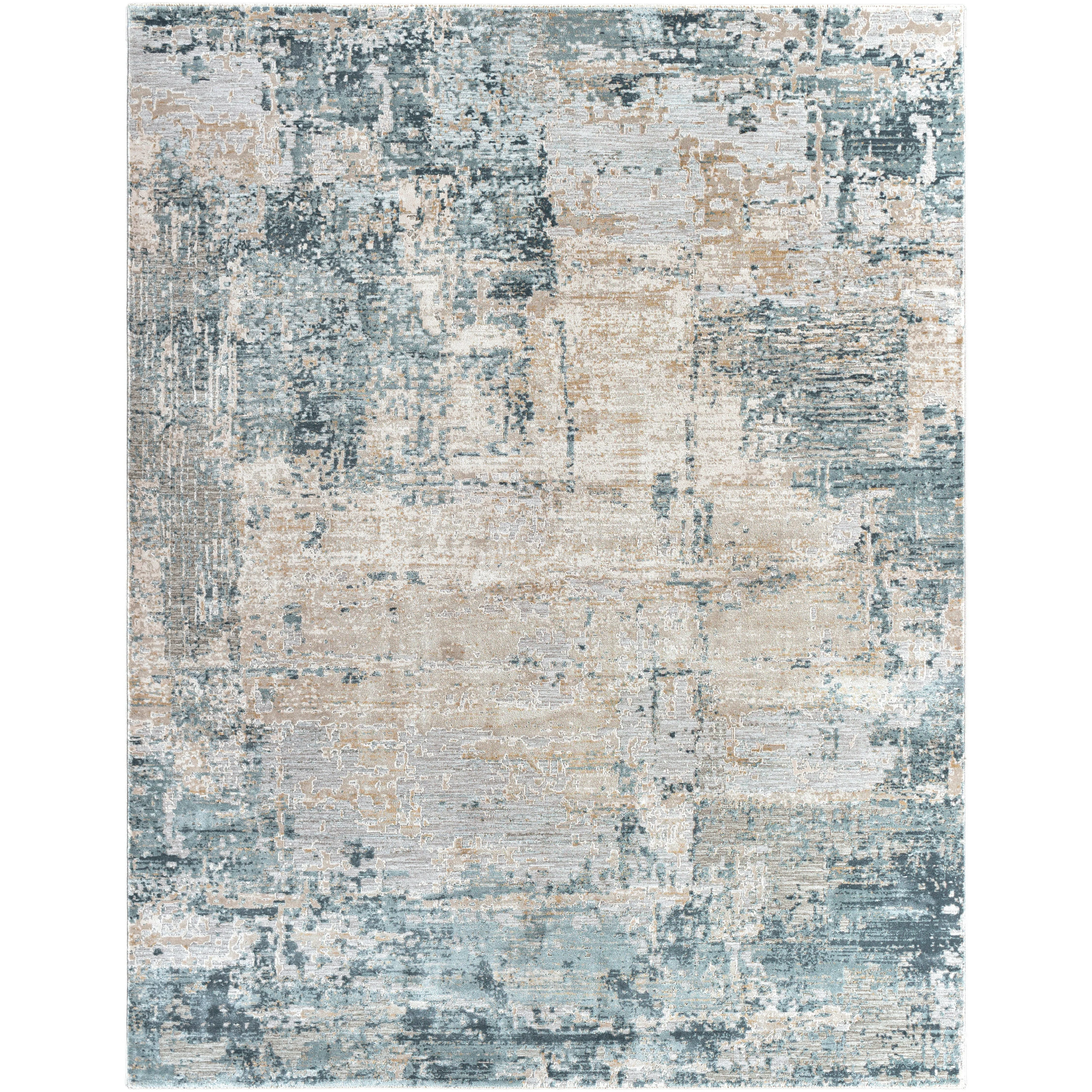 Surya Rugs Brunswick Collection Dusty Sage, Light Gray, Olive, Pale Blue, Taupe, Teal, White & Navy Area Rug BWK-2302 - Image 6