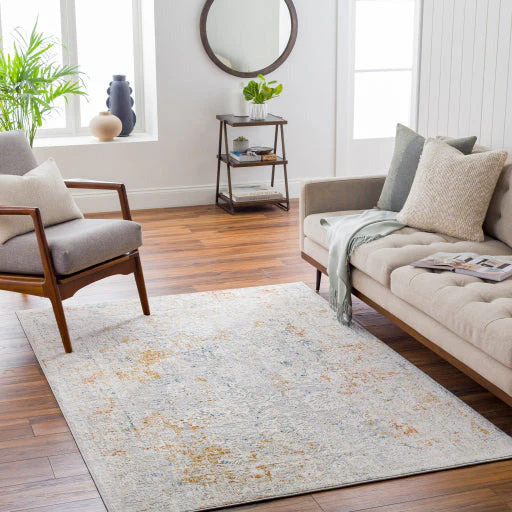 Surya Rugs Carmel Collection Light Gray, Dark Blue, Off White, Gray, Mustard, Brown, Taupe & Brick Red Area Rug CRL-2307 - Image 2
