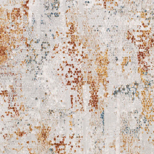 Surya Rugs Carmel Collection Light Gray, Off White, Gray, Mustard, Brown, Blue & Brick Red Area Rug CRL-2311 - Image 5