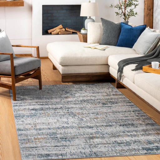 Surya Rugs Carmel Collection Light Gray, Off White, Gray, Mustard, Brown & Dark Blue Area Rug CRL-2309 - Image 6