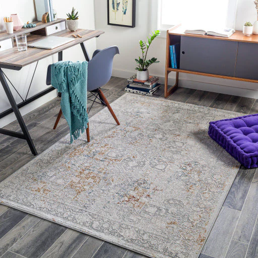 Surya Rugs Carmel Collection Taupe, Blue, Light Gray, Off White, Mustard & Brown Area Rug CRL-2313 - Image 7