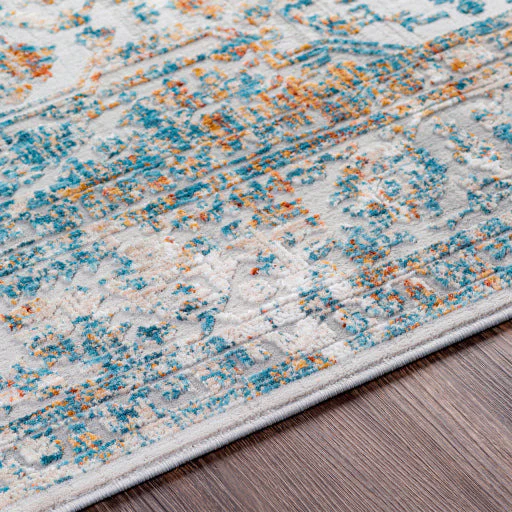 Surya Rugs Carmel Collection Taupe, Blue, Mustard, Off White & Light Gray Area Rug CRL-2317 - Image 7