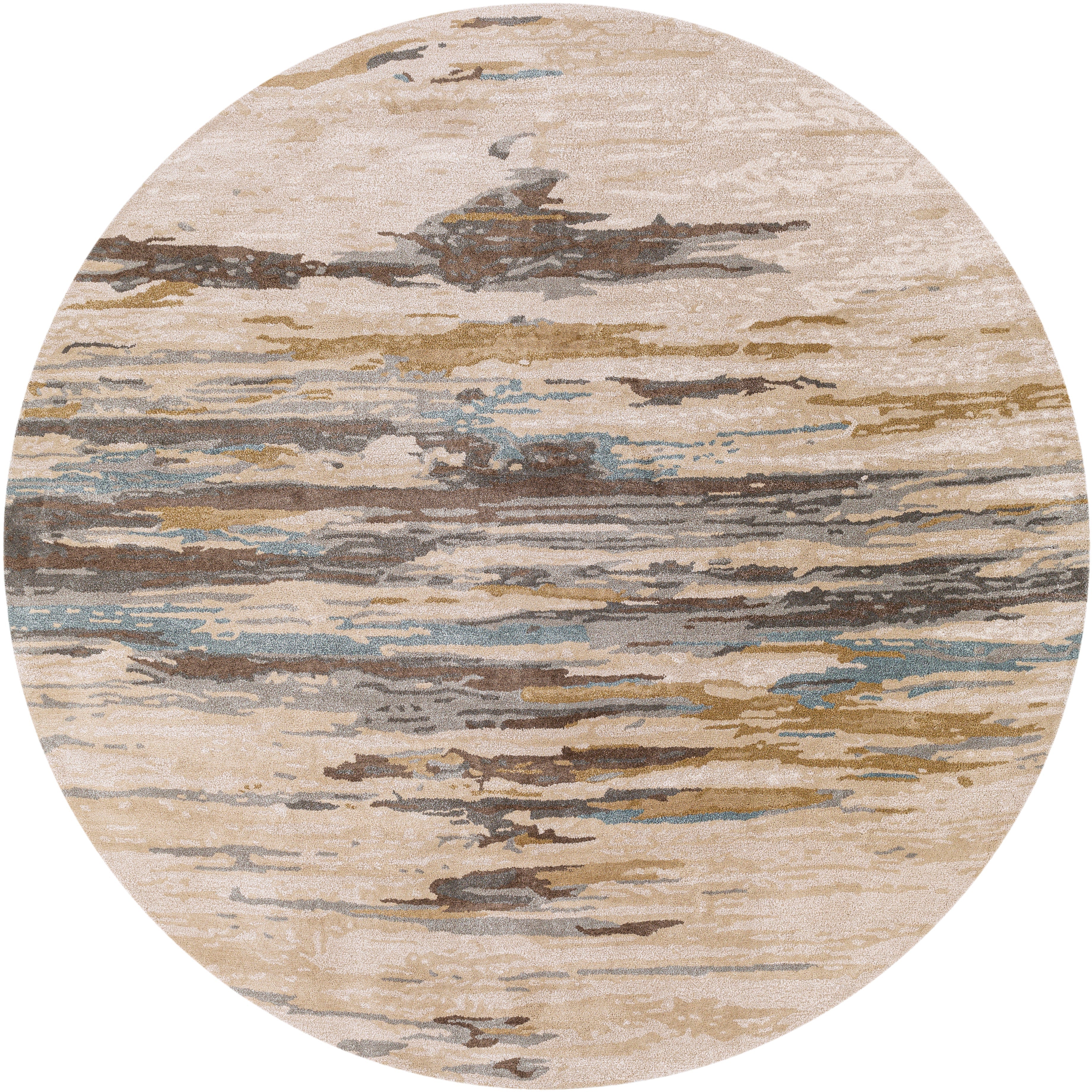 Surya Rugs Kavita Collection Light Beige, Gray, Brown & Blue Area Rug KVT-2301 - Image 3