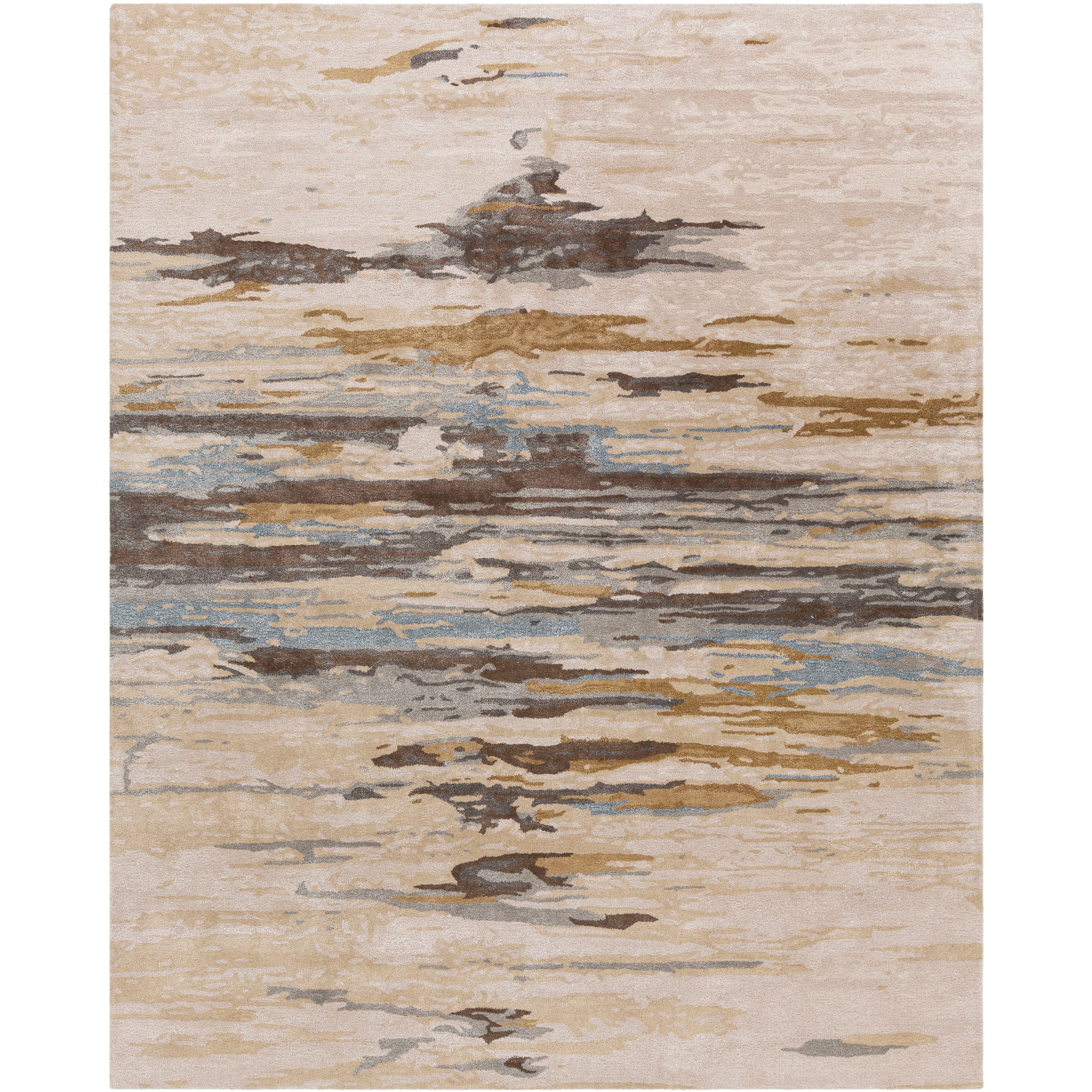 Surya Rugs Kavita Collection Light Beige, Gray, Brown & Blue Area Rug KVT-2301 - Image 5