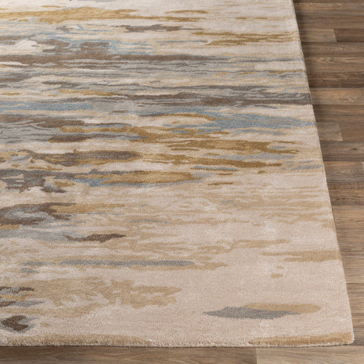 Surya Rugs Kavita Collection Light Beige, Gray, Brown & Blue Area Rug KVT-2301 - Image 6