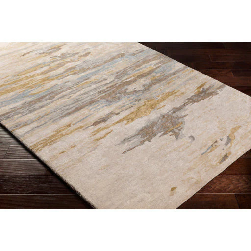 Surya Rugs Kavita Collection Light Beige, Gray, Brown & Blue Area Rug KVT-2301 - Image 7