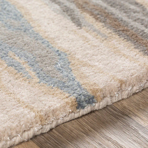 Surya Rugs Kavita Collection Light Beige, Gray, Brown & Blue Area Rug KVT-2301 - Image 9