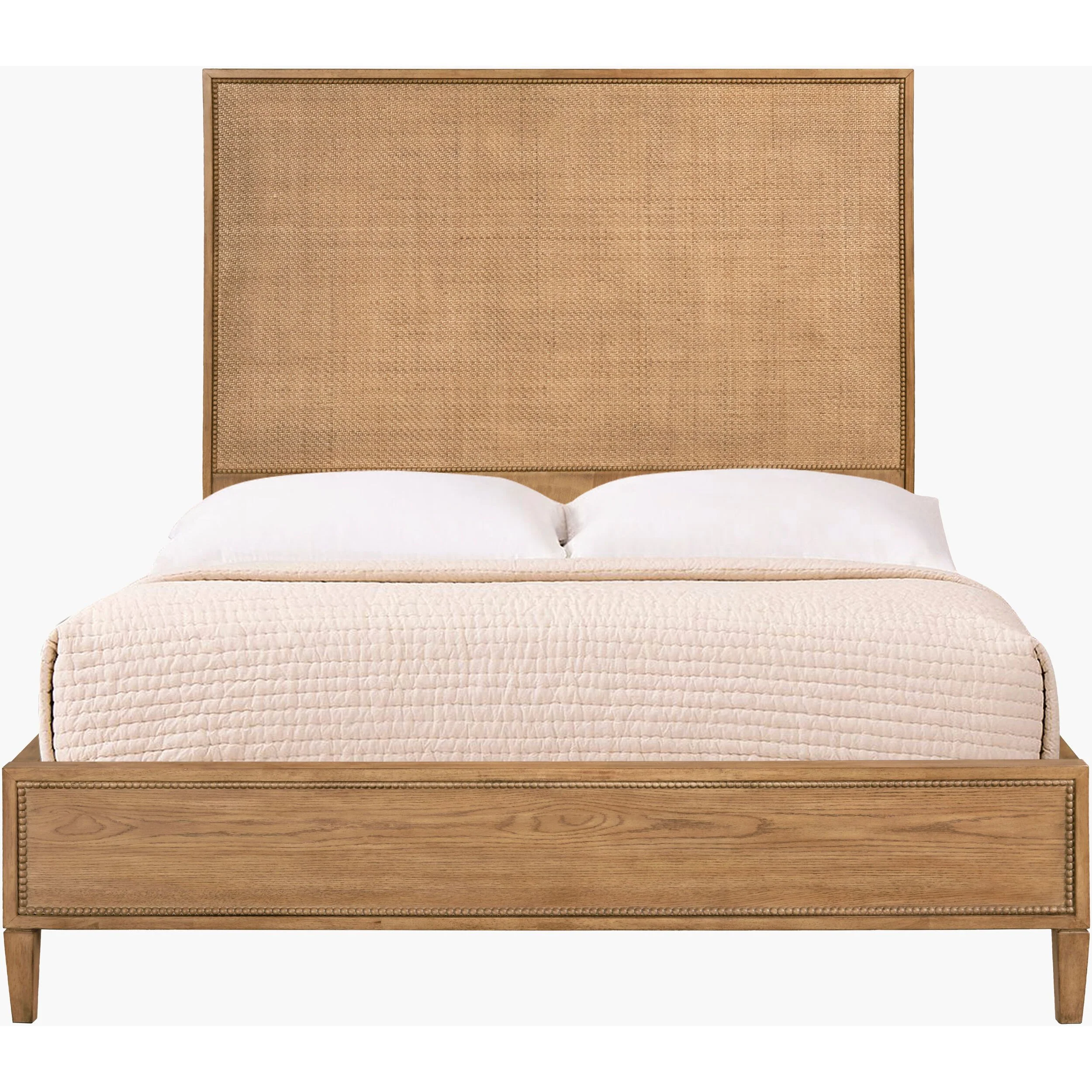 Becki Owens x SURYA Hermosa Wood and Rattan Bed - Image 3