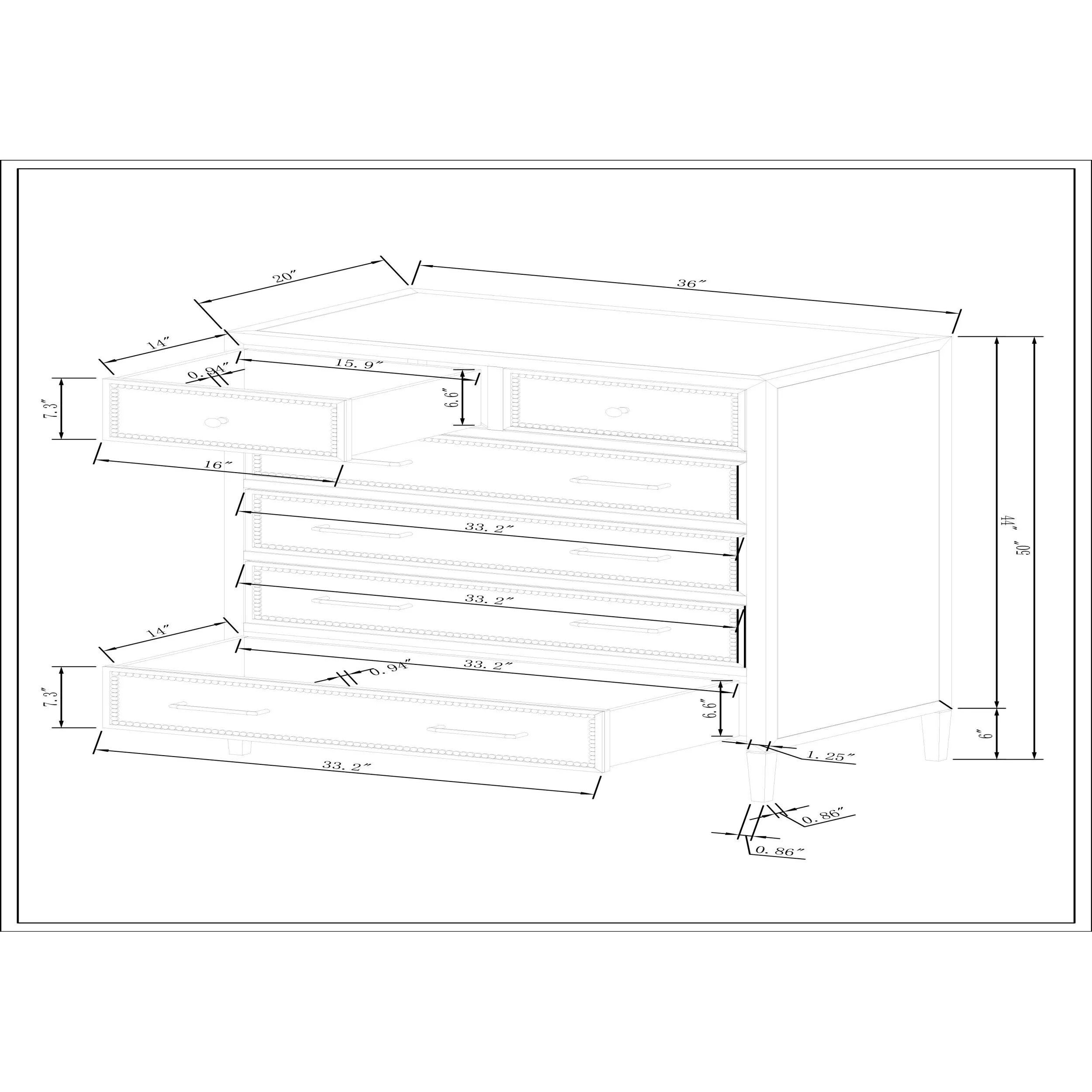 Becki Owens x SURYA Hermosa Tall Wood Dresser - Image 9