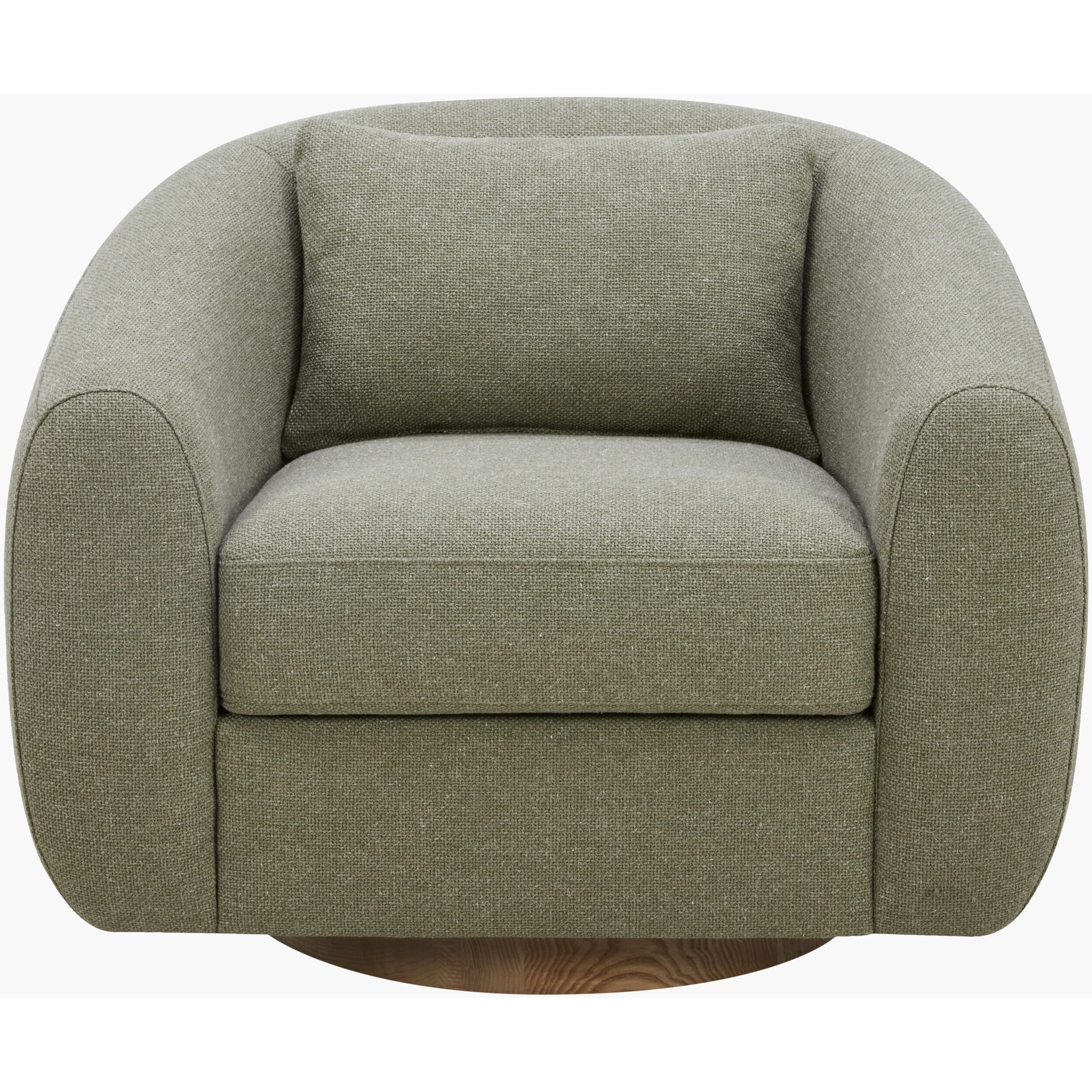 Becki Owens x SURYA Loma Swivel Chair in Grass Green - Image 2