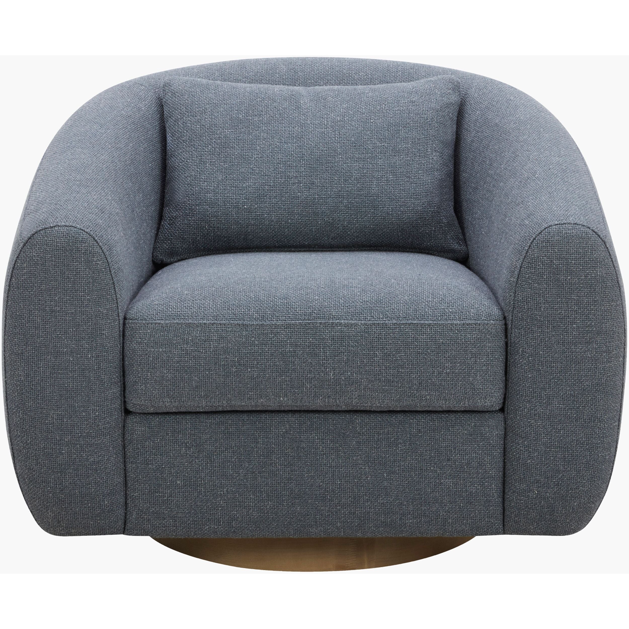 Becki Owens x SURYA Loma Swivel Chair in Blue - Image 2