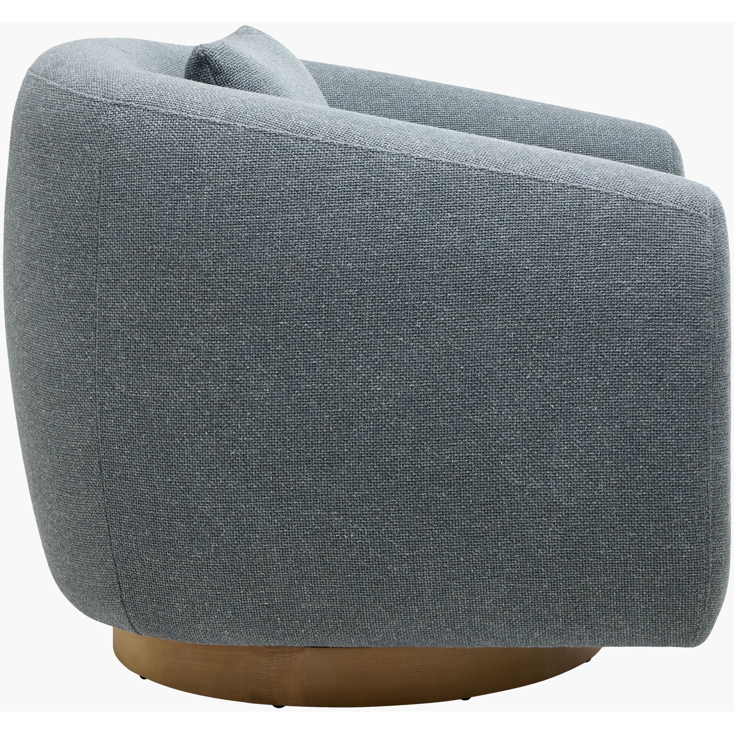 Becki Owens x SURYA Loma Swivel Chair in Blue - Image 5
