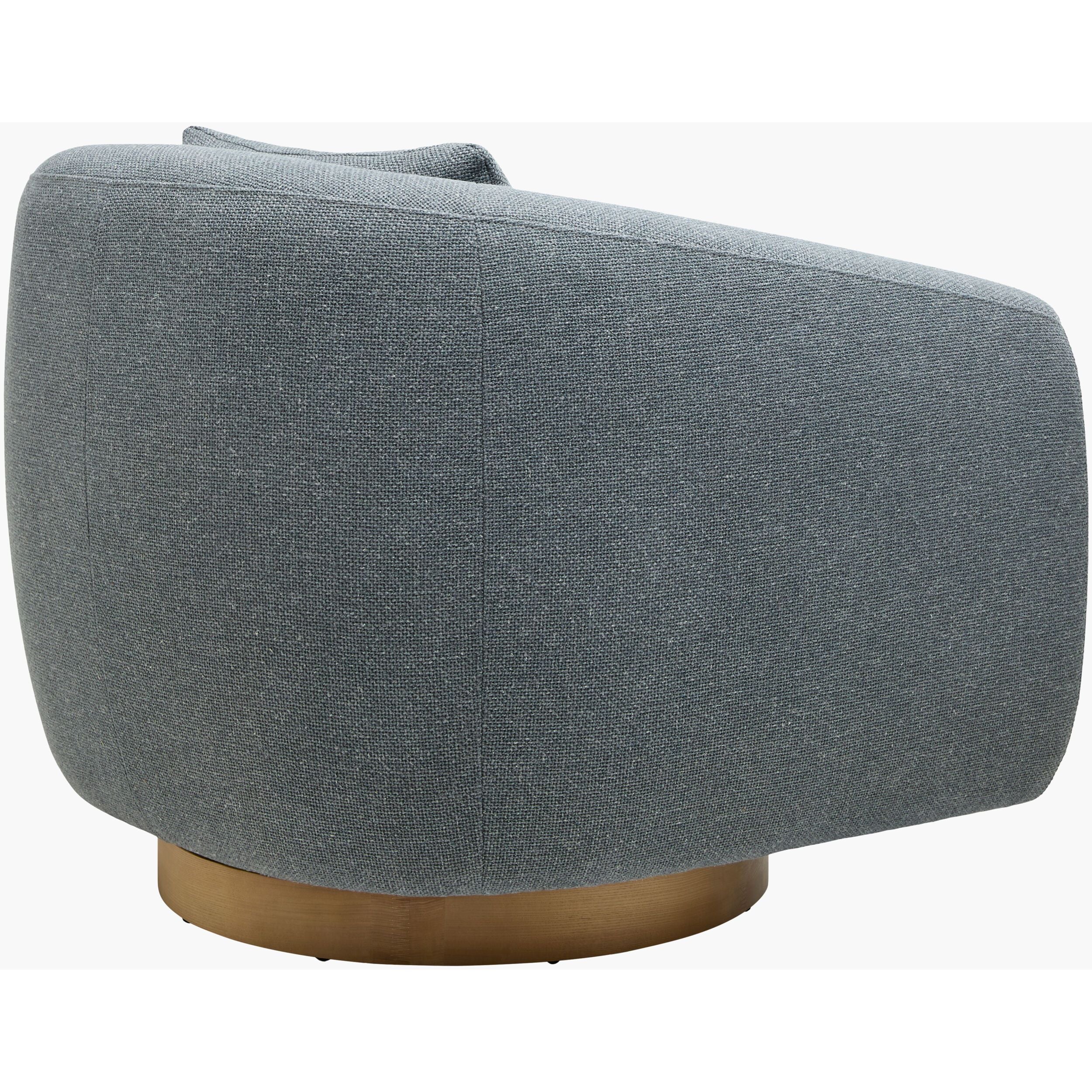 Becki Owens x SURYA Loma Swivel Chair in Blue - Image 6
