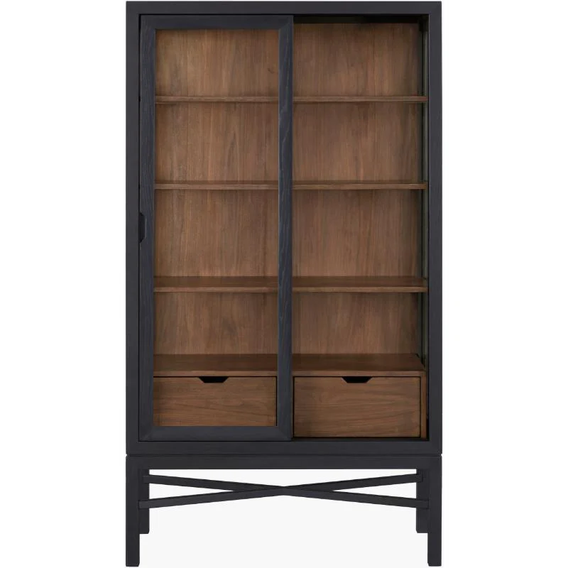 Becki Owens x SURYA Modern Tall Marin Bookcase in Black Stained Oak - Image 4