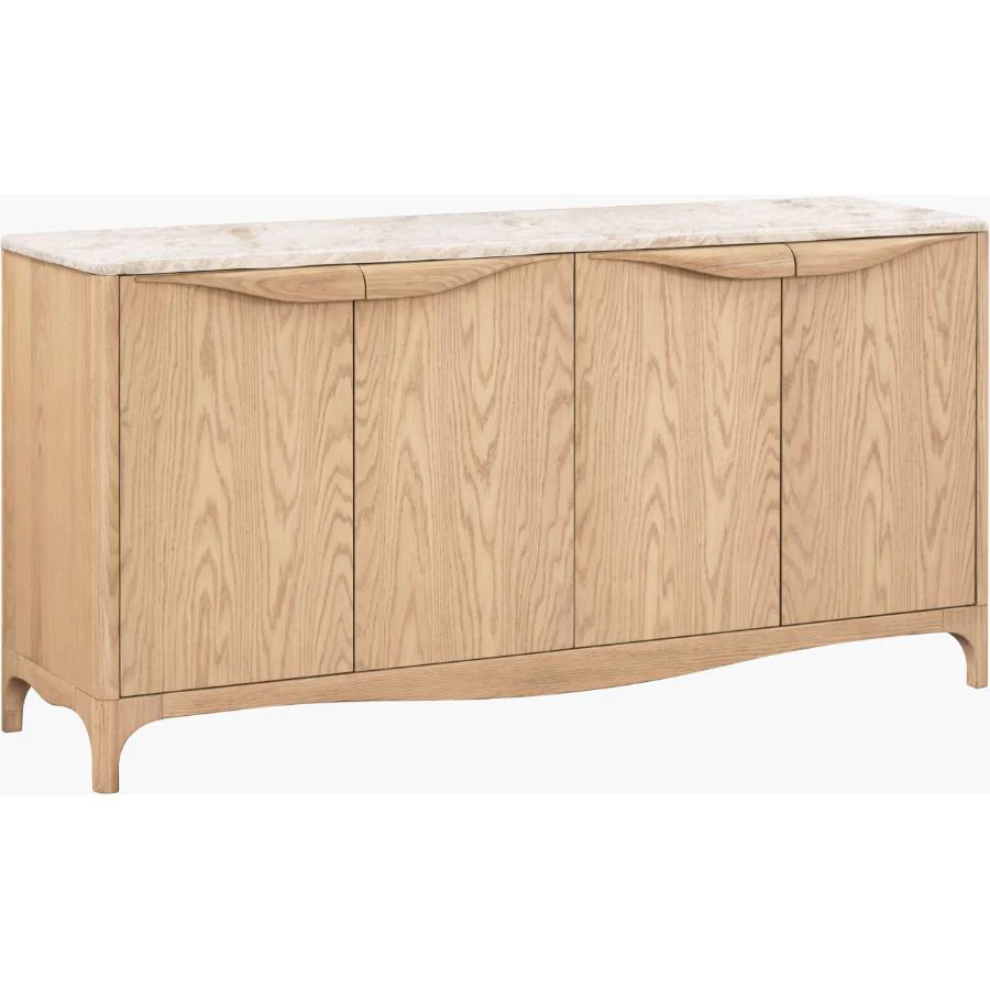 Becki Owens x SURYA Mollie Marble Topped Sideboard - Image 2