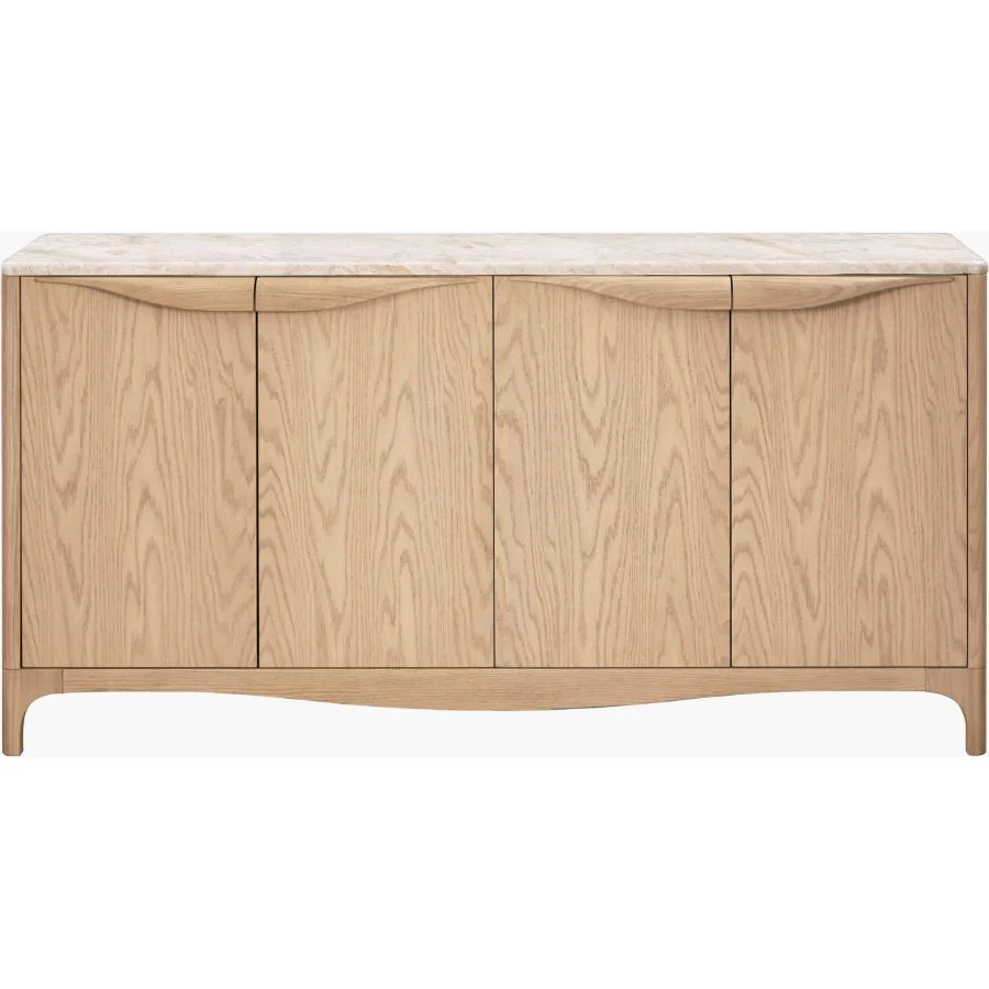Becki Owens x SURYA Mollie Marble Topped Sideboard - Image 3