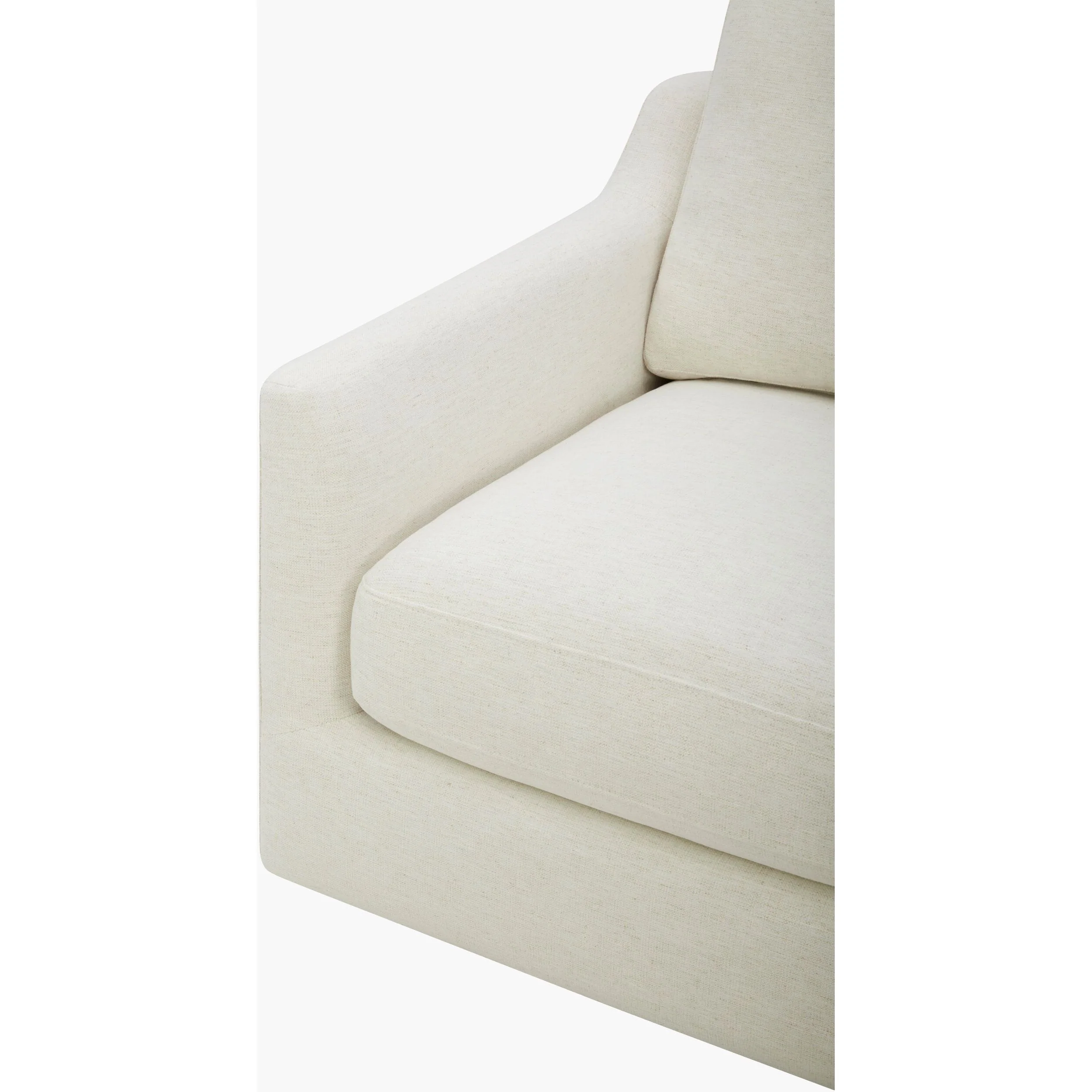 Becki Owens x SURYA Pismo Swivel Glider Chair in Off-White Linen - Image 6