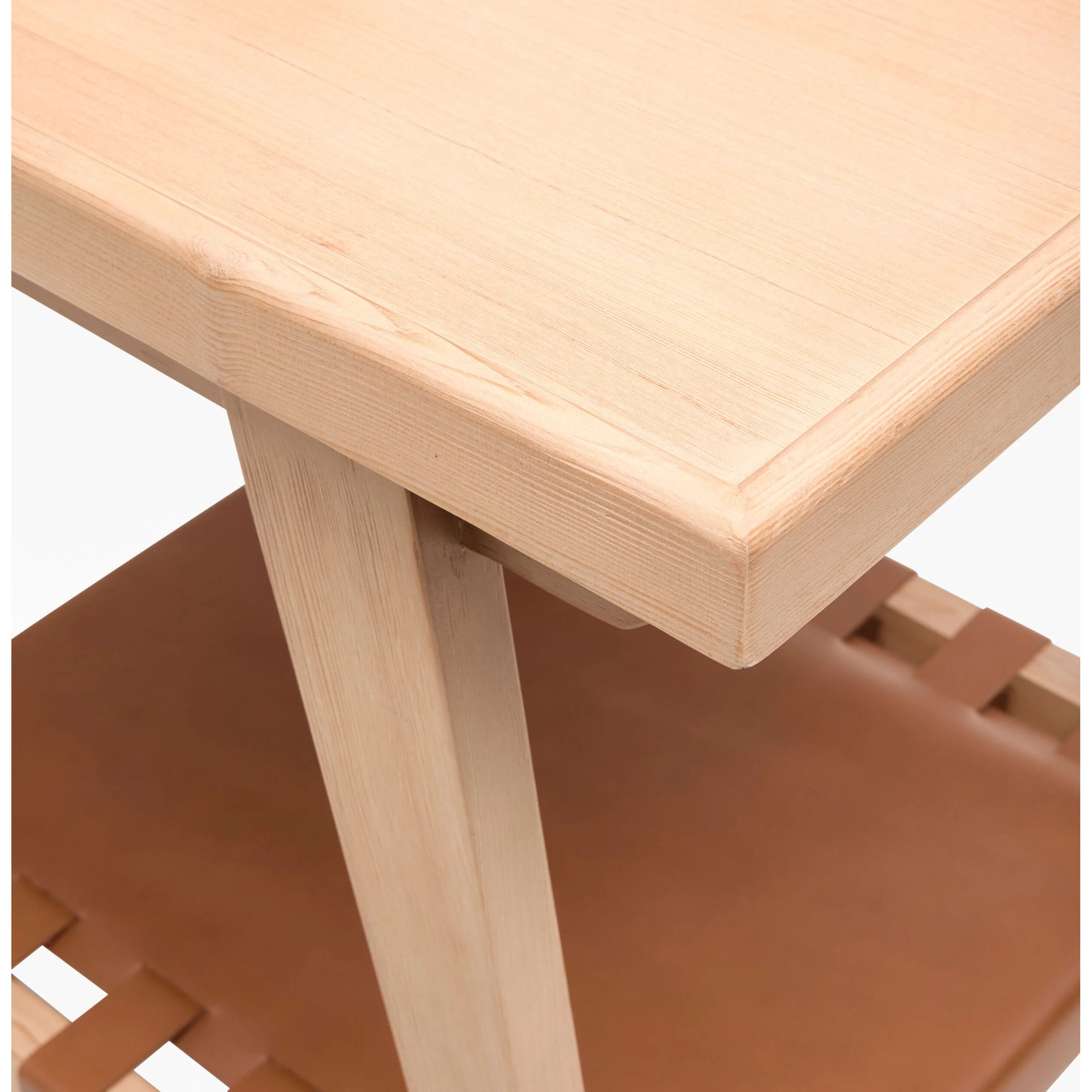 Becki Owens x SURYA Taft Hemlock Wood and Leather End Table - Image 3